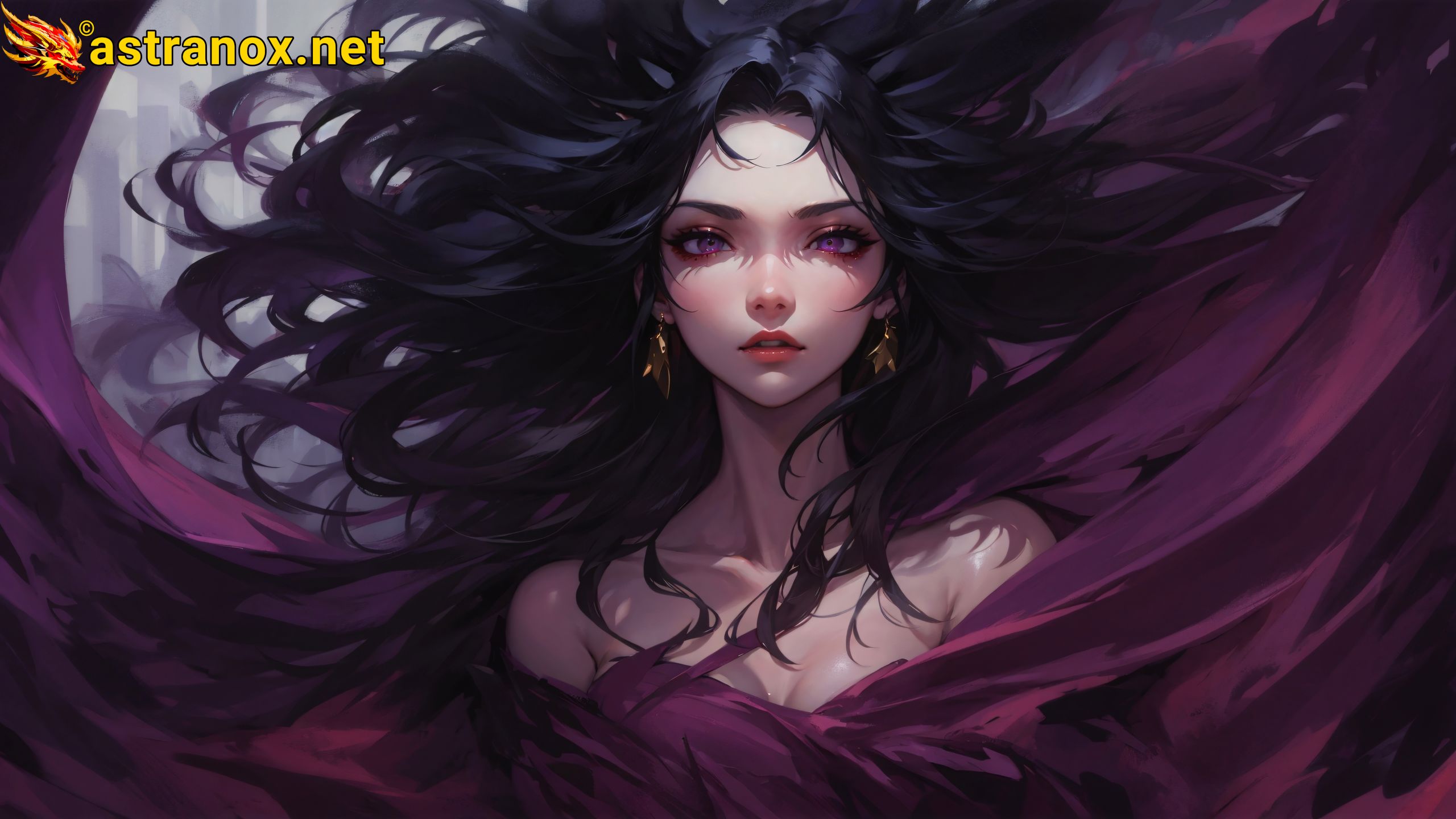 Amazing Young Female at - Download Free 4K Wallpaper Fantasy wallpaper with Eyes and Hair.