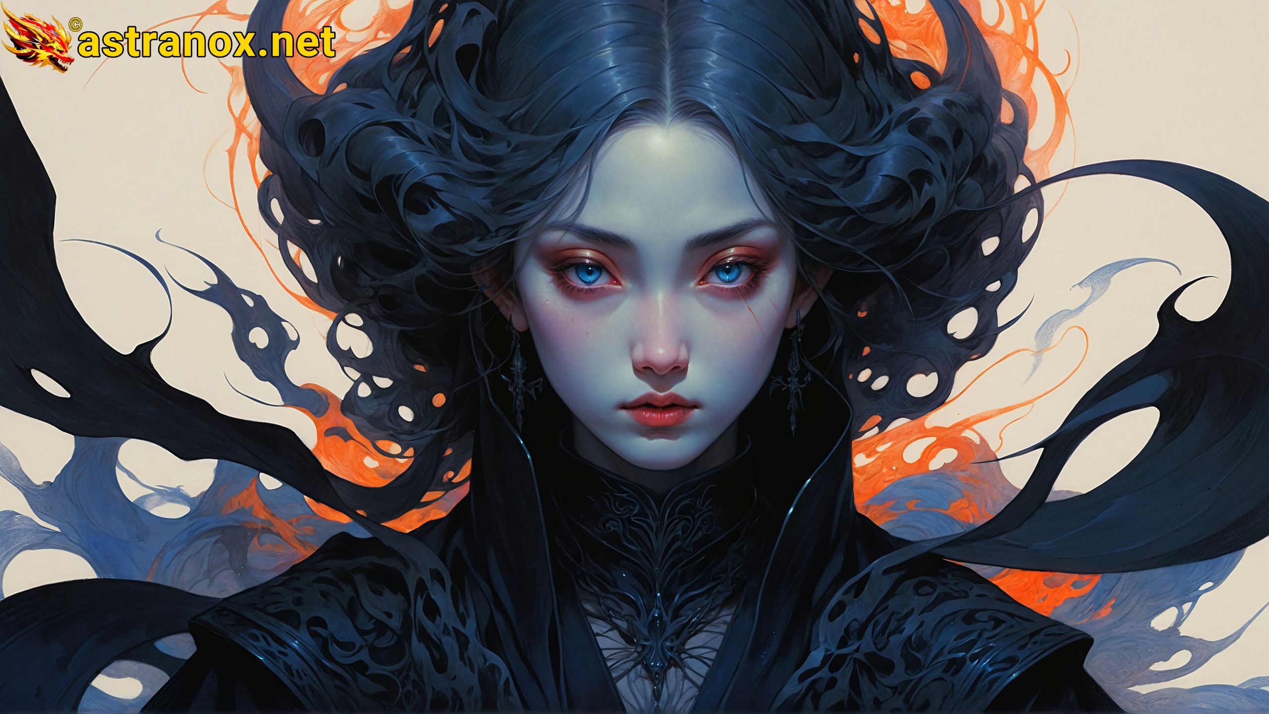 Amazing Young Female at - Download Free 4K Wallpaper Fantasy wallpaper with Eyes and Hair.