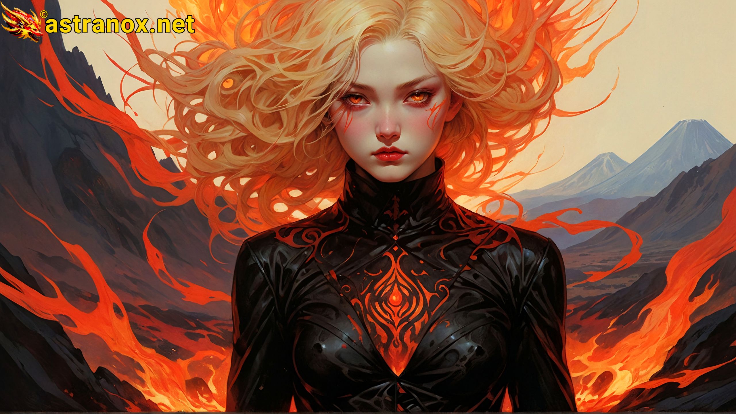 Amazing Young Female at - Download Free 4K Wallpaper Fantasy wallpaper with Eyes and Hair.