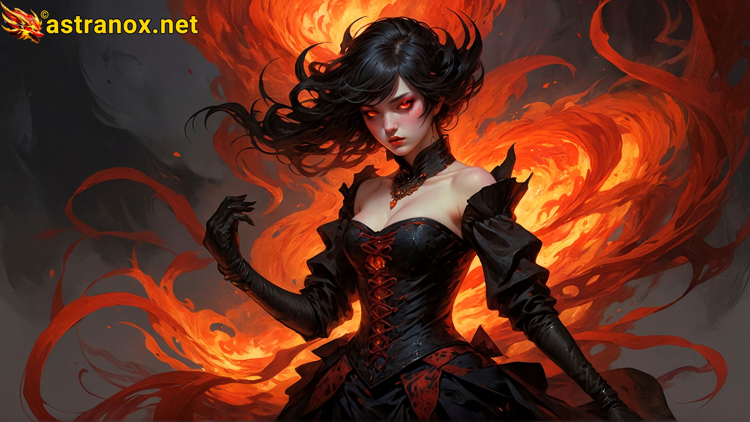 Amazing Young Female at - Download Free 4K Wallpaper Fantasy wallpaper with Eyes and Hair.