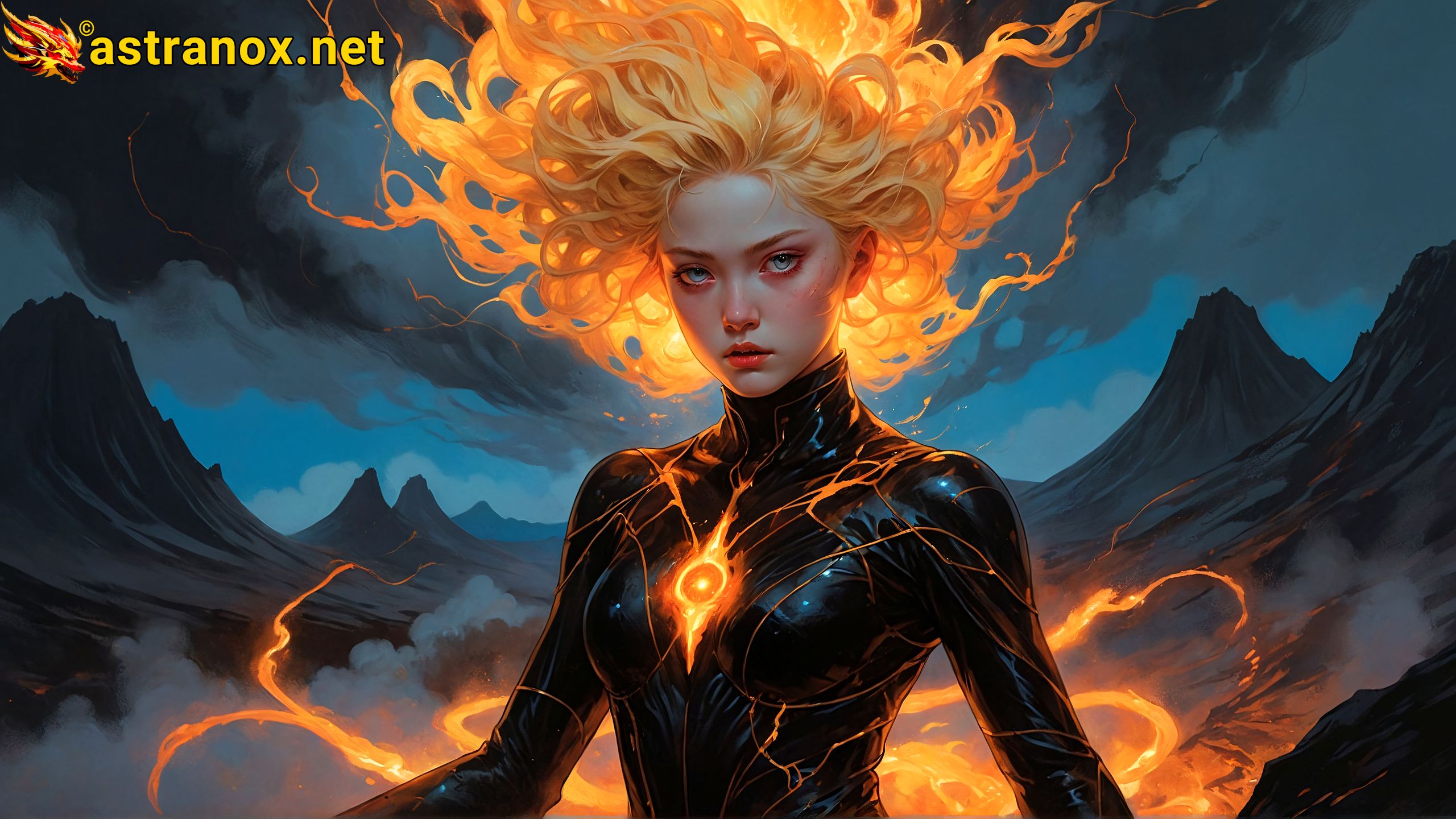Amazing Young Female at - Download Free 4K Wallpaper Fantasy wallpaper with Eyes and Hair.