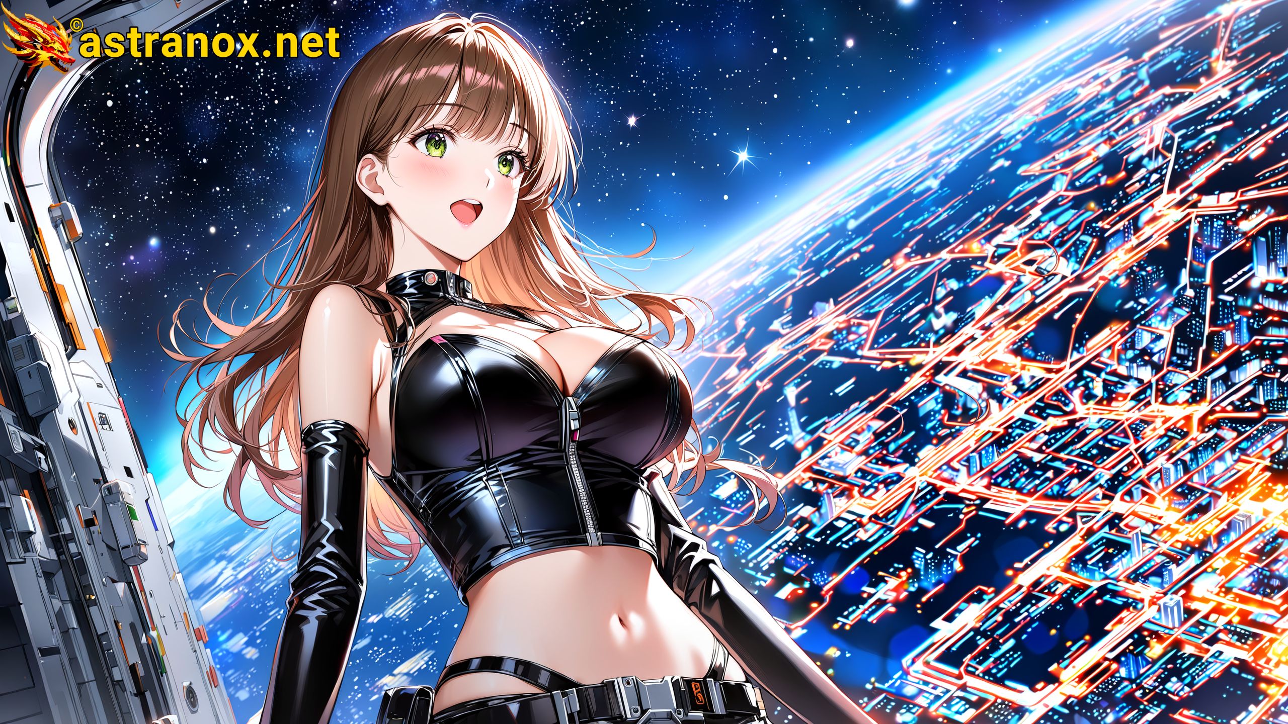 Amazing Young Female at - Download Free 4K Wallpaper Fantasy wallpaper with Eyes and Hair.