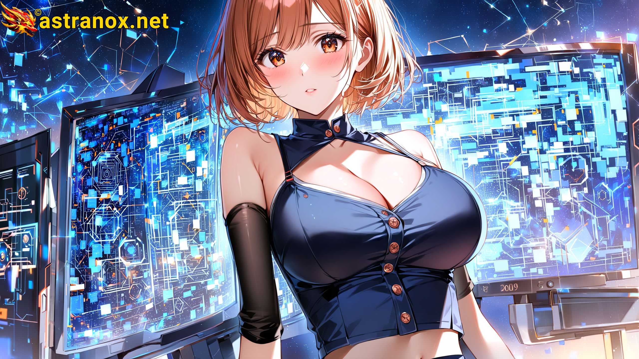 Amazing Young Female at - Download Free 4K Wallpaper Fantasy wallpaper with Eyes and Hair.