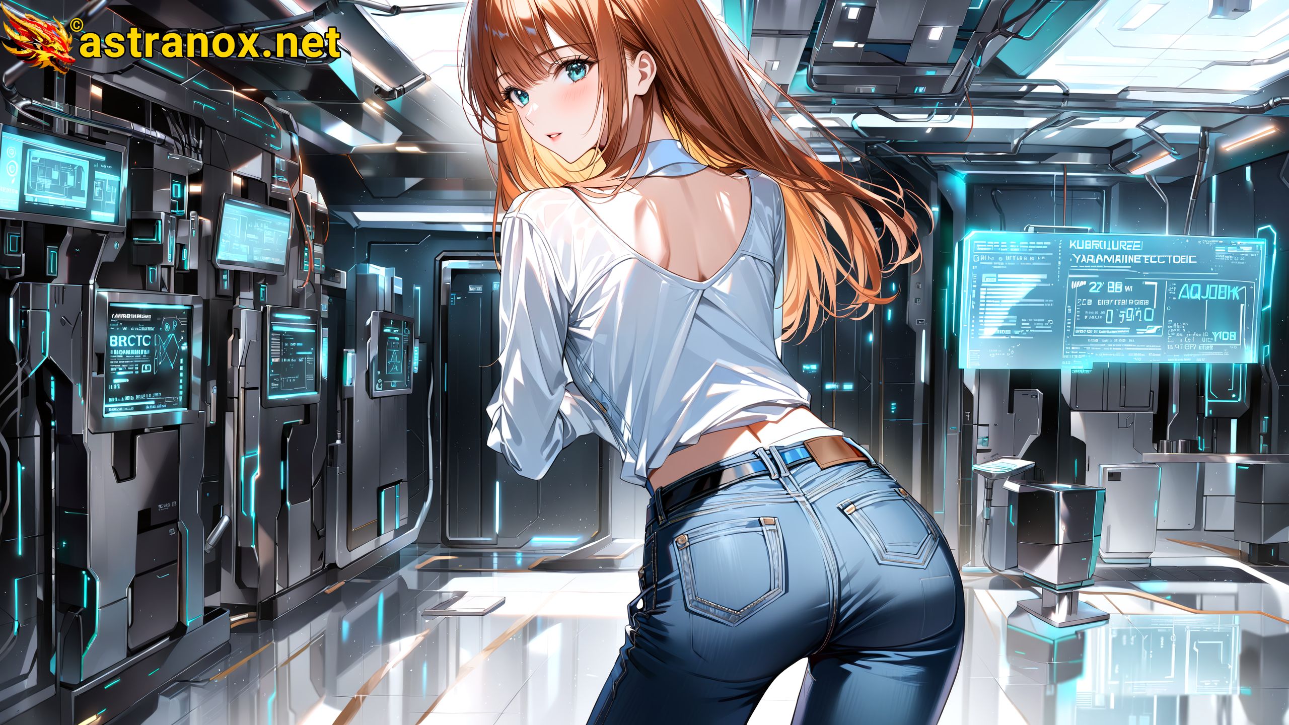 Amazing Young Female at - Download Free 4K Wallpaper Fantasy wallpaper with Eyes and Hair.