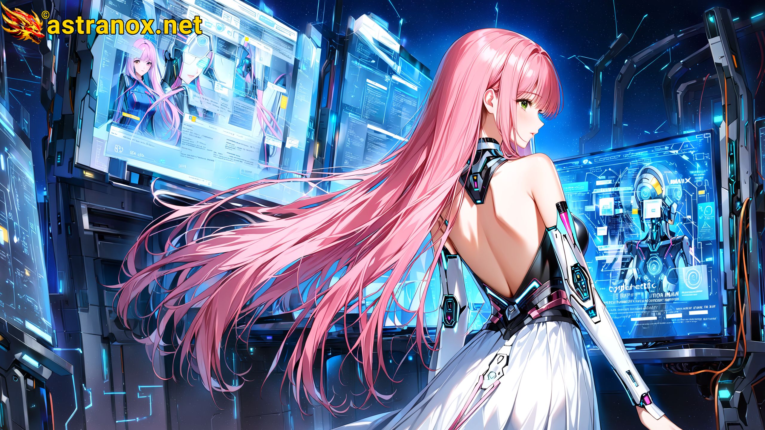 Amazing Young Female at - Download Free 4K Wallpaper Fantasy wallpaper with Eyes and Hair.
