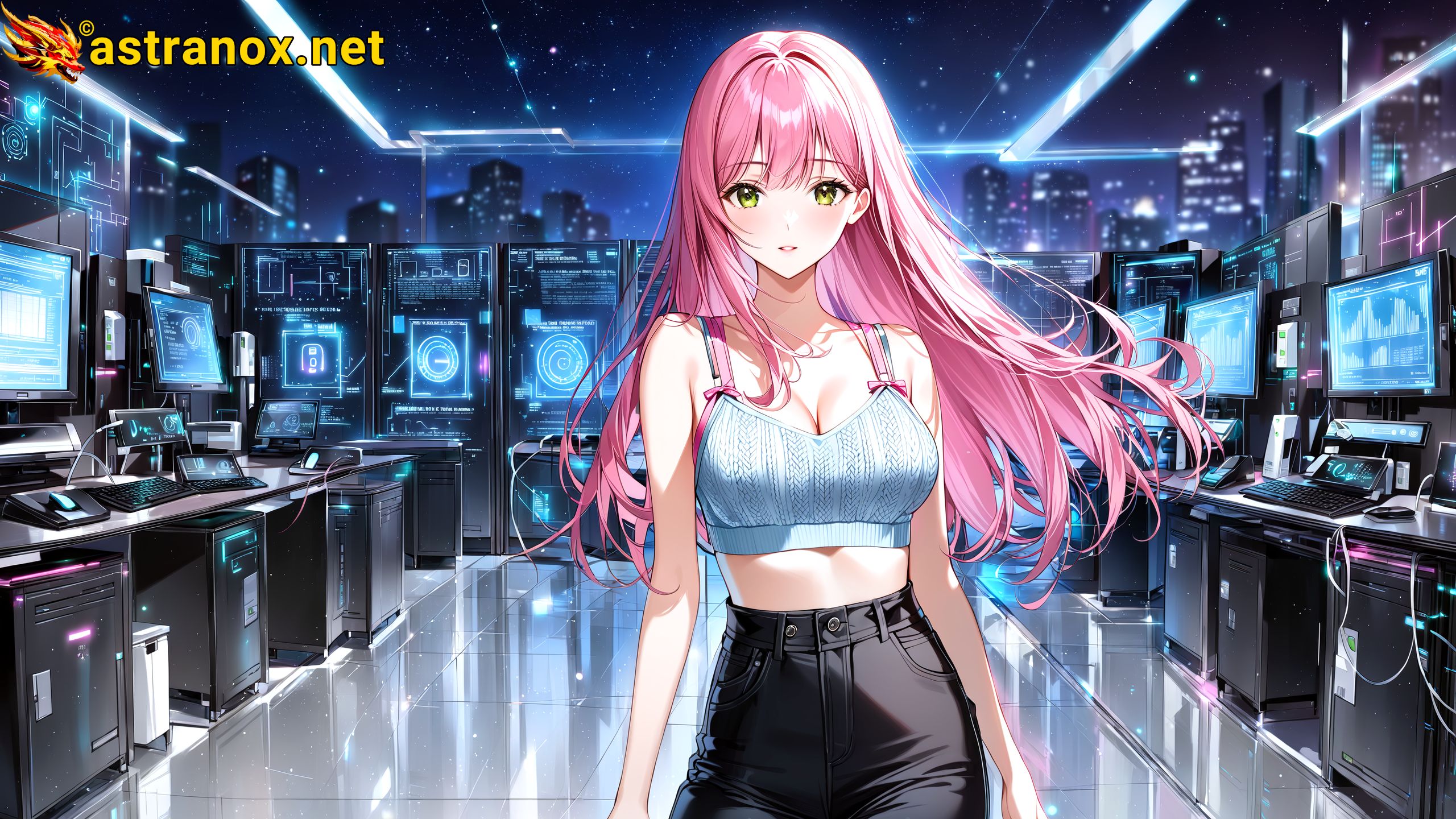 Amazing Young Female at - Download Free 4K Wallpaper Fantasy wallpaper with Eyes and Hair.