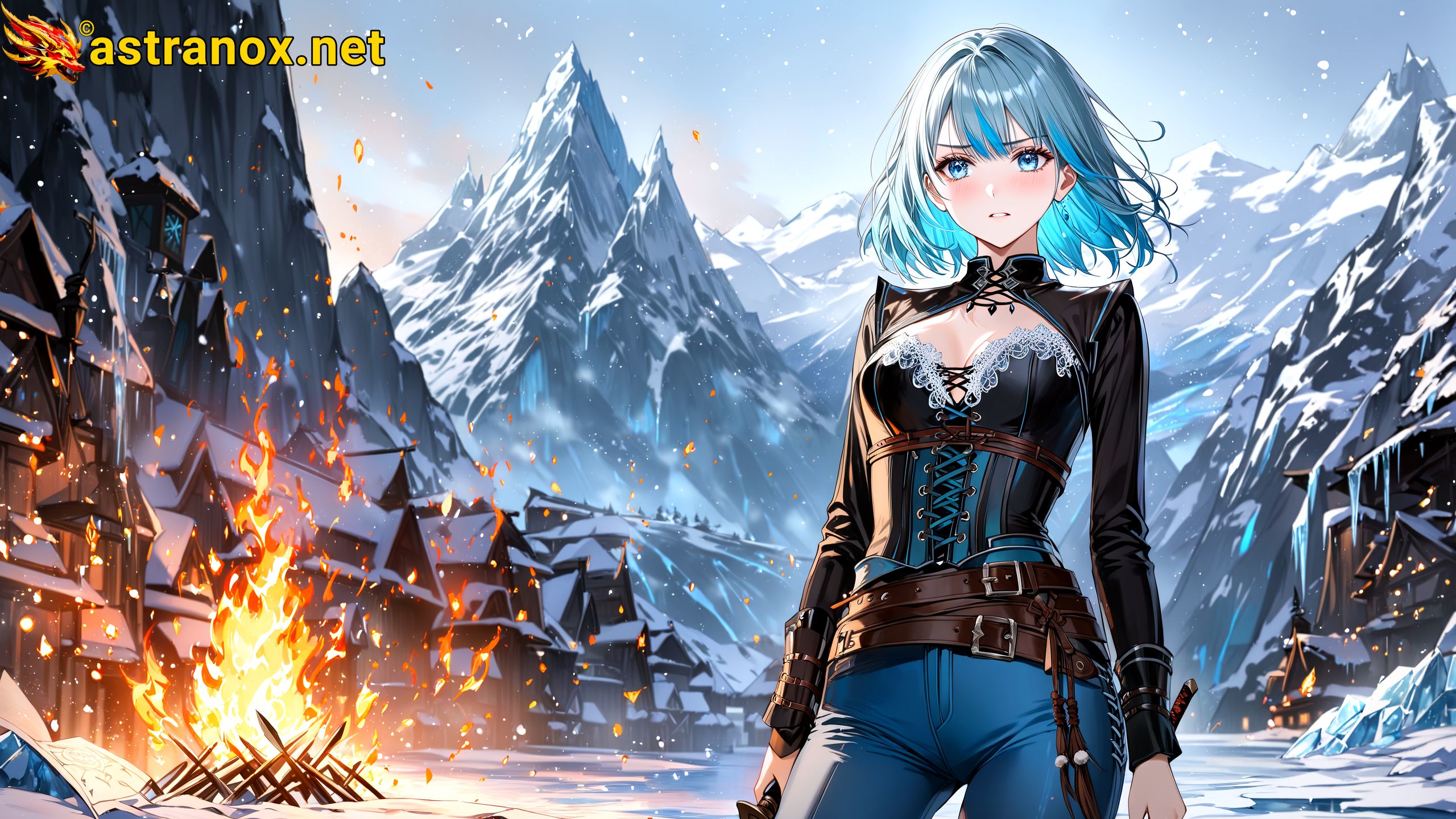 Amazing Young Female at - Download Free 4K Wallpaper Fantasy wallpaper with Eyes and Hair.