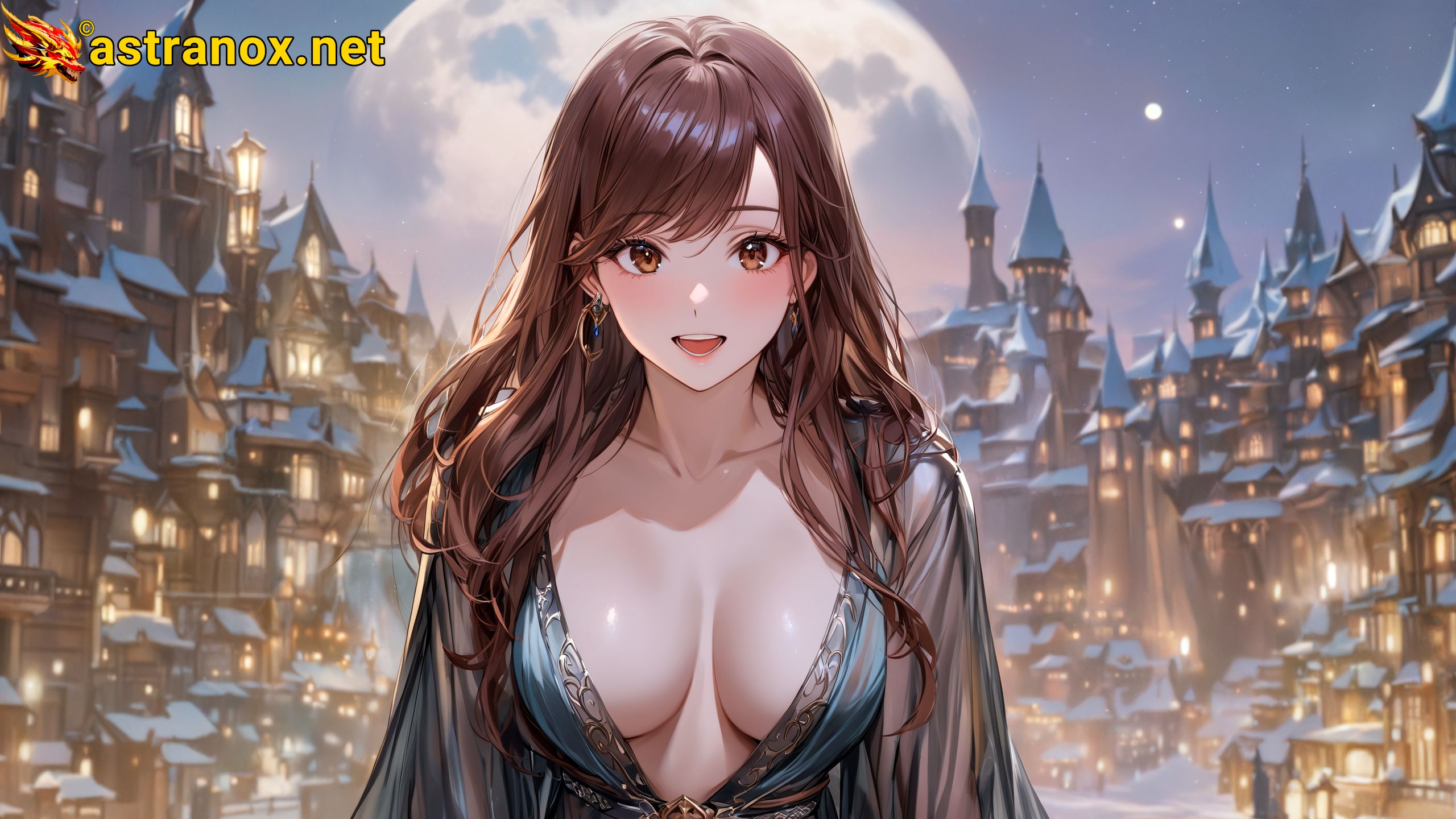 Amazing Young Female at - Download Free 4K Wallpaper Fantasy wallpaper with Eyes and Hair.