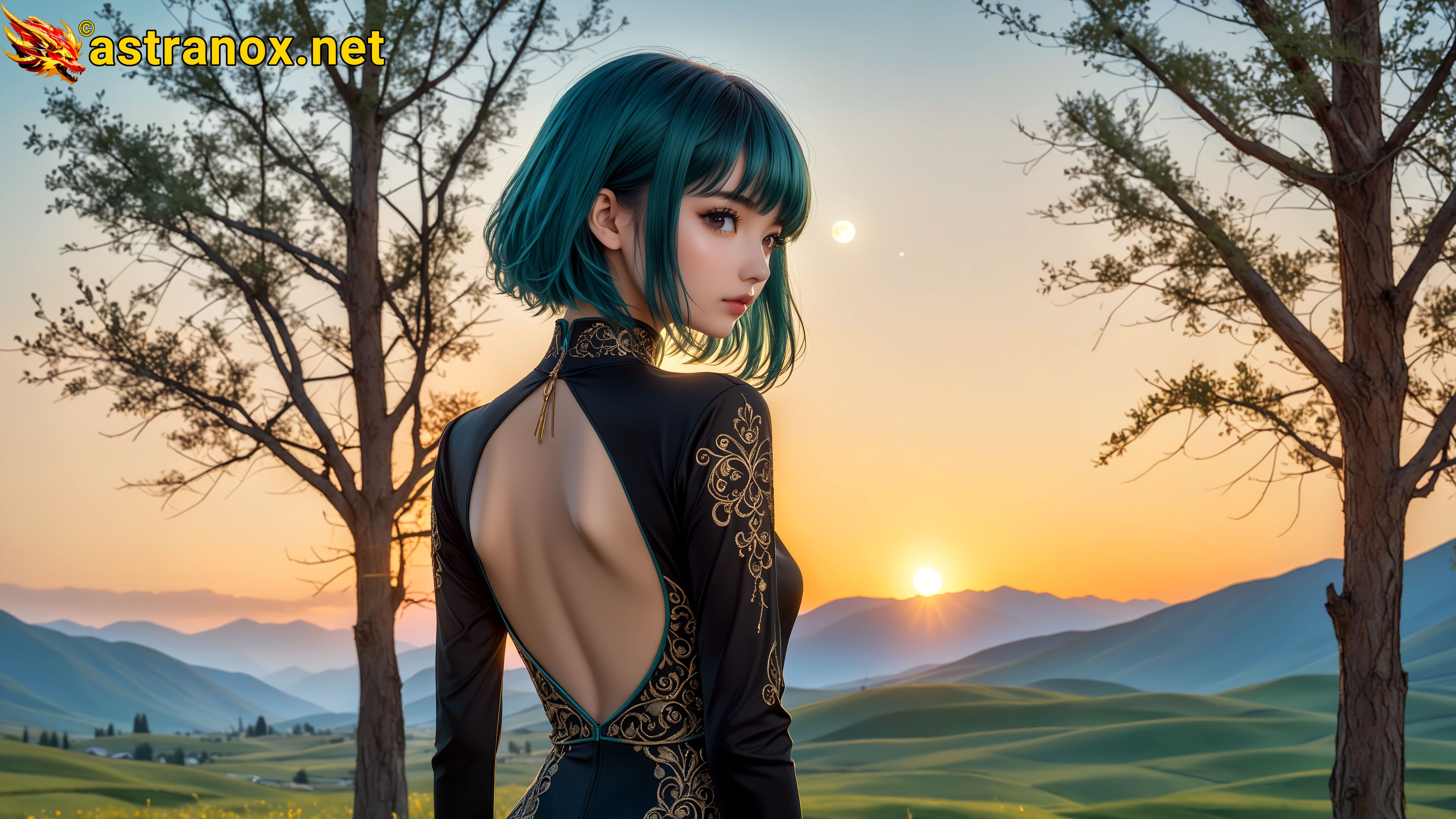 Amazing Young Female at - Download Free 4K Wallpaper Fantasy wallpaper with Eyes and Hair.