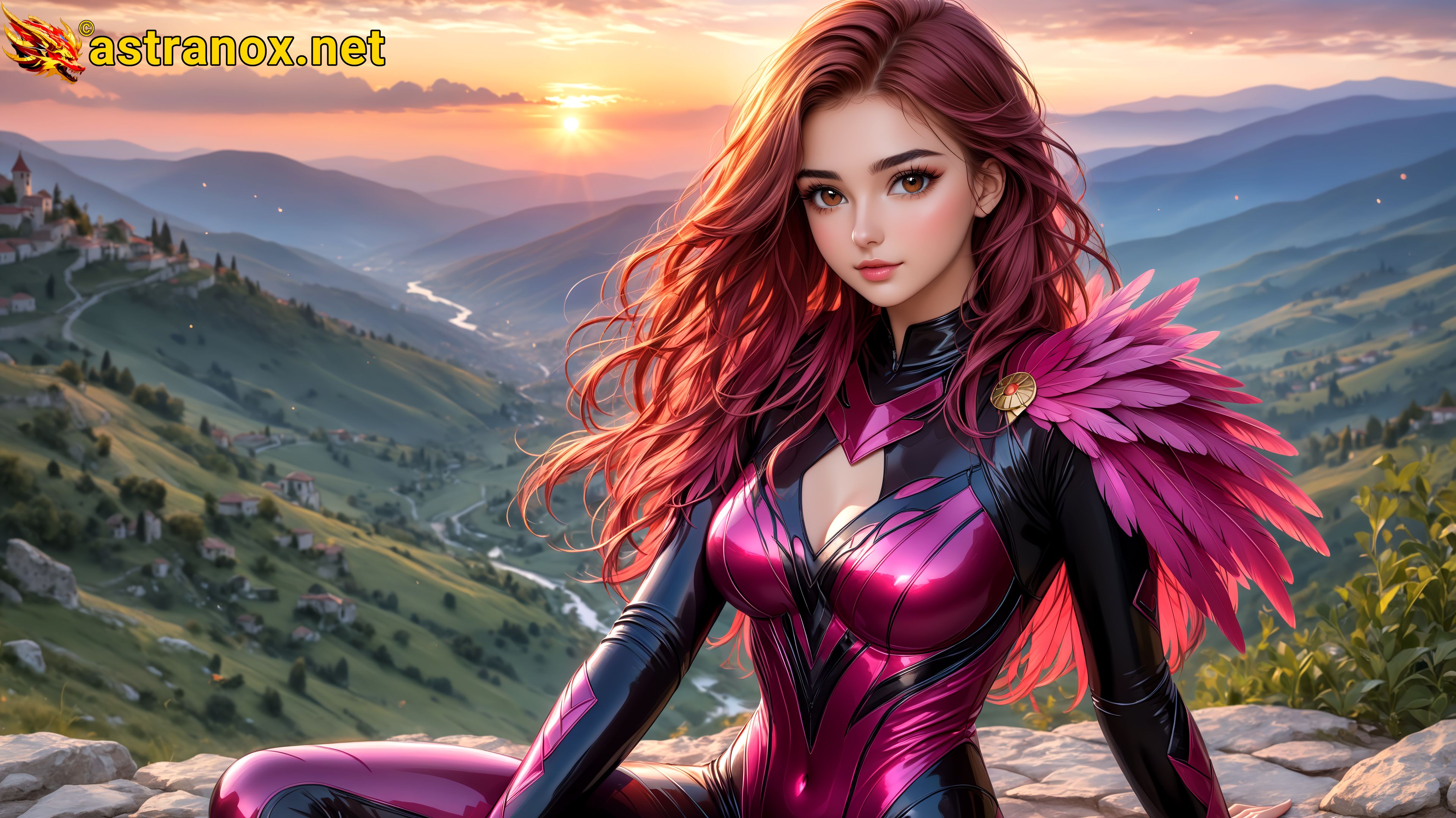 Amazing Young Female at - Download Free 4K Wallpaper Fantasy wallpaper with Eyes and Hair.