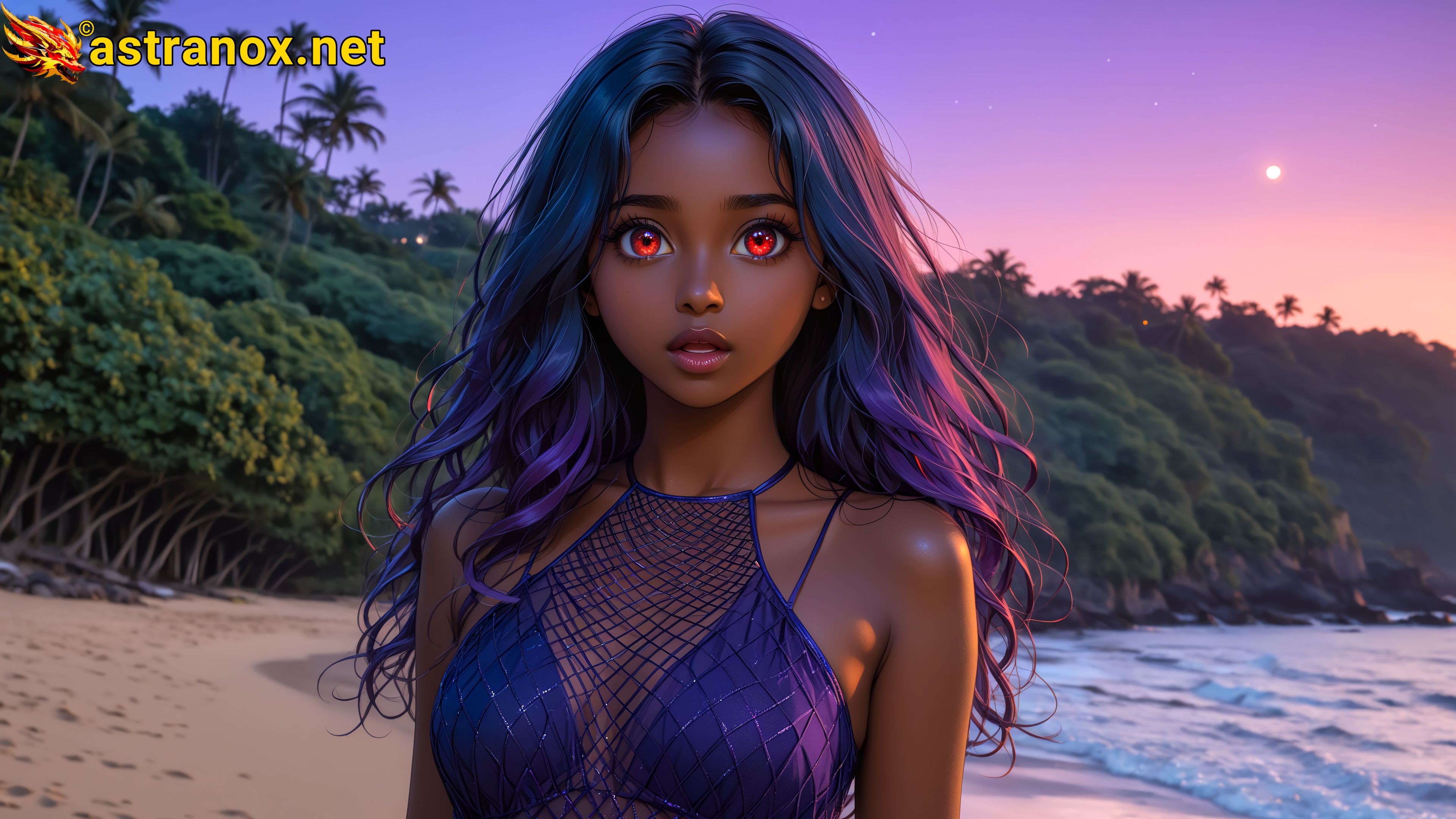 Amazing Young Female at - Download Free 4K Wallpaper Fantasy wallpaper with Eyes and Hair.