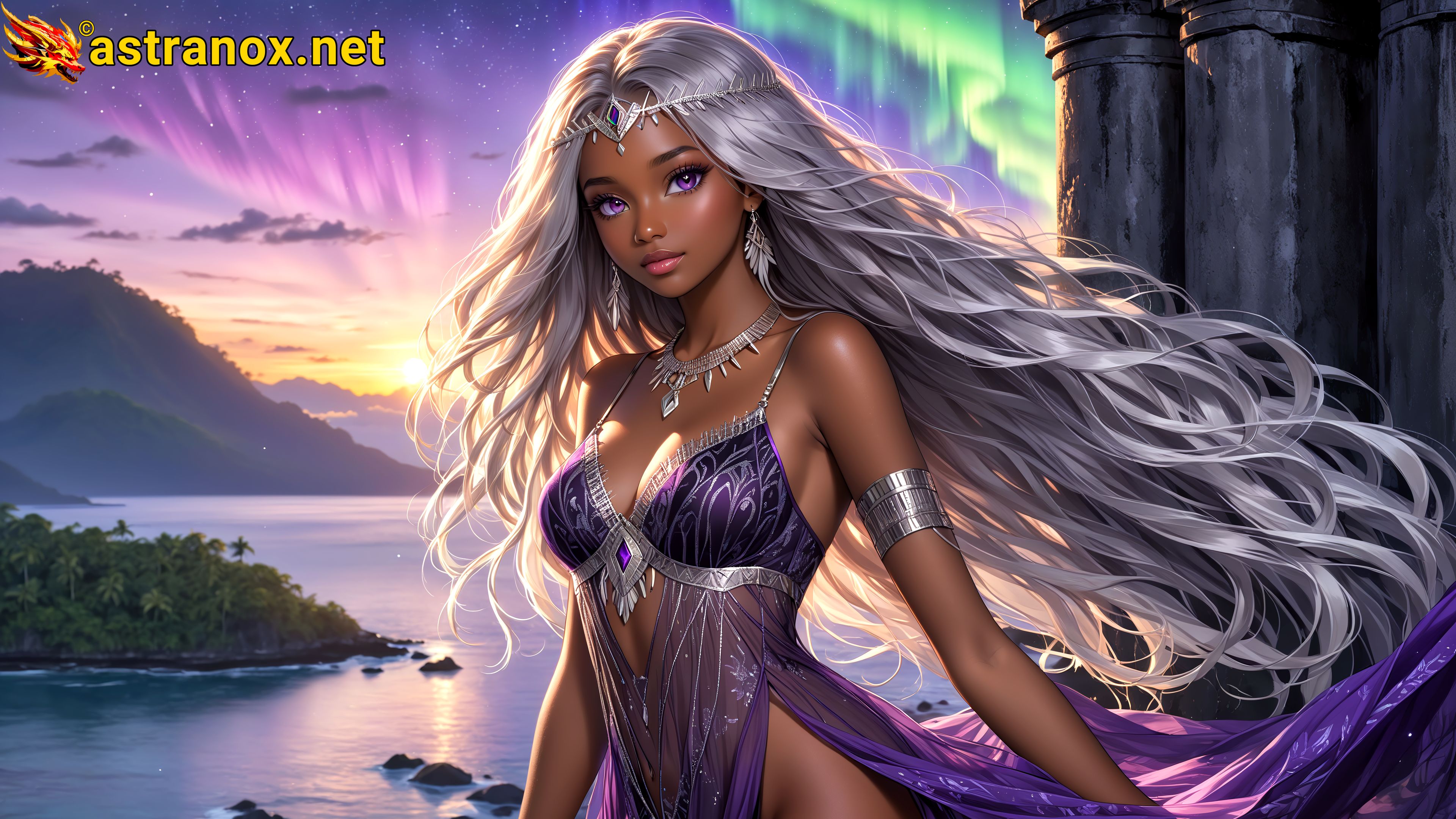 Amazing Young Female at - Download Free 4K Wallpaper Fantasy wallpaper with Eyes and Hair.