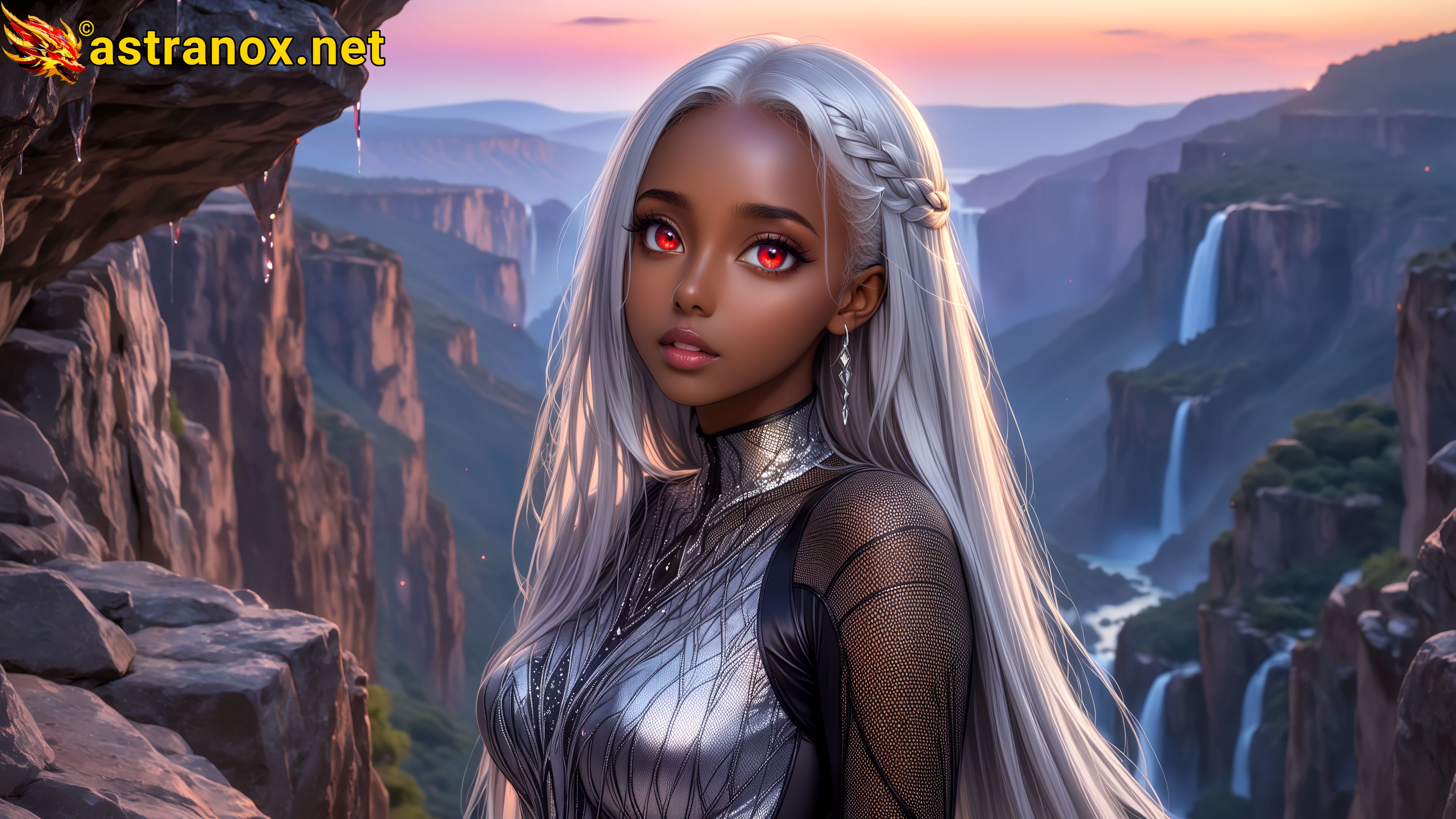 Amazing Young Female at - Download Free 4K Wallpaper Fantasy wallpaper with Eyes and Hair.