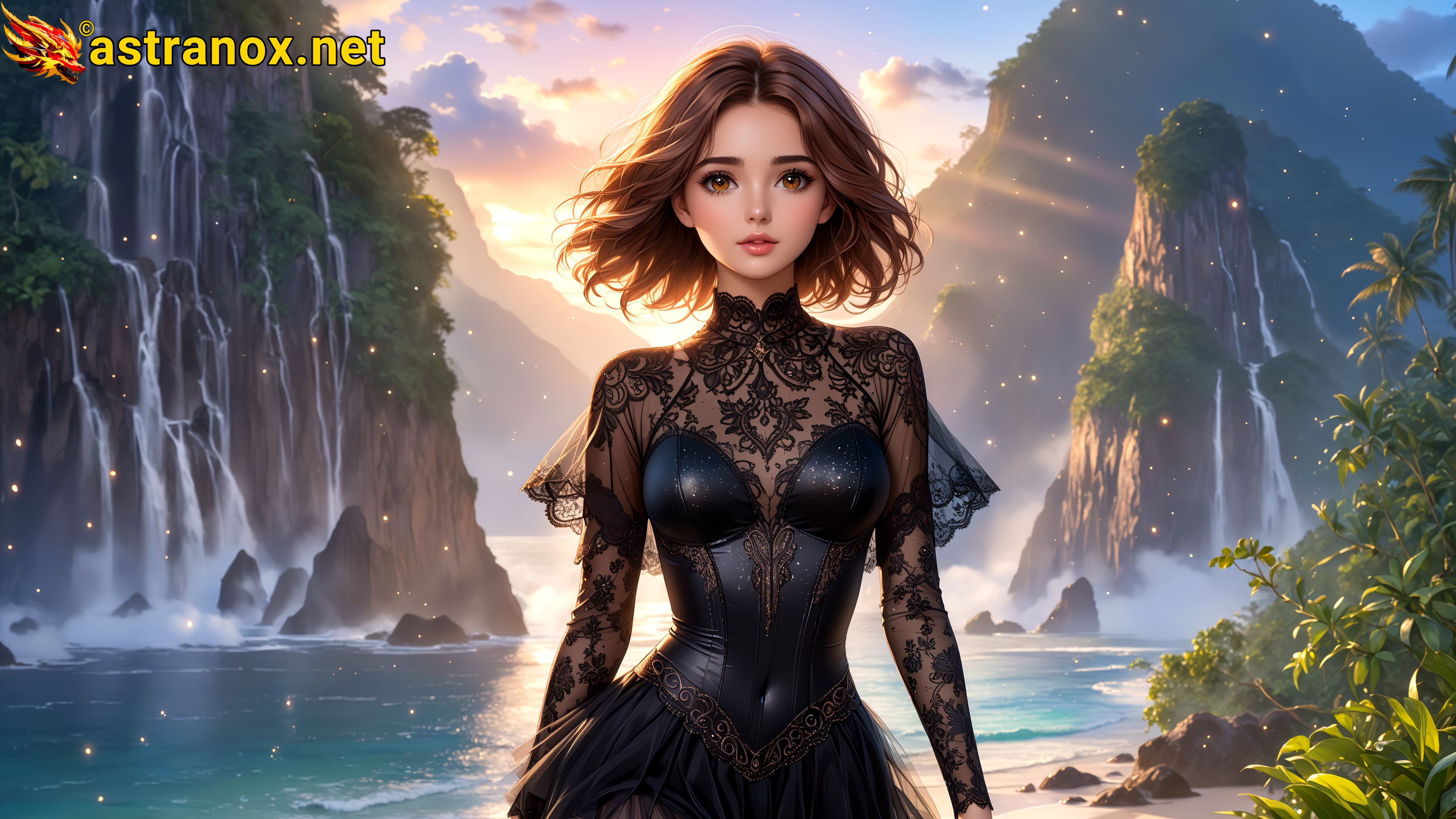 Amazing Young Female at - Download Free 4K Wallpaper Fantasy wallpaper with Eyes and Hair.