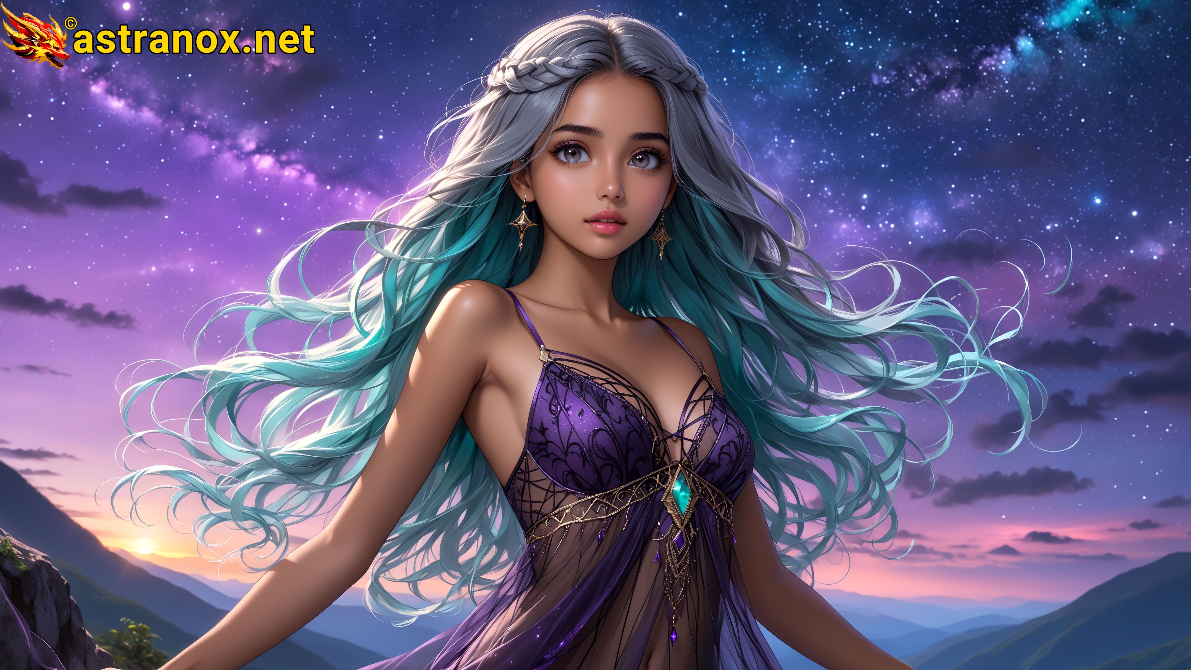 Amazing Young Female at - Download Free 4K Wallpaper Fantasy wallpaper with Eyes and Hair.