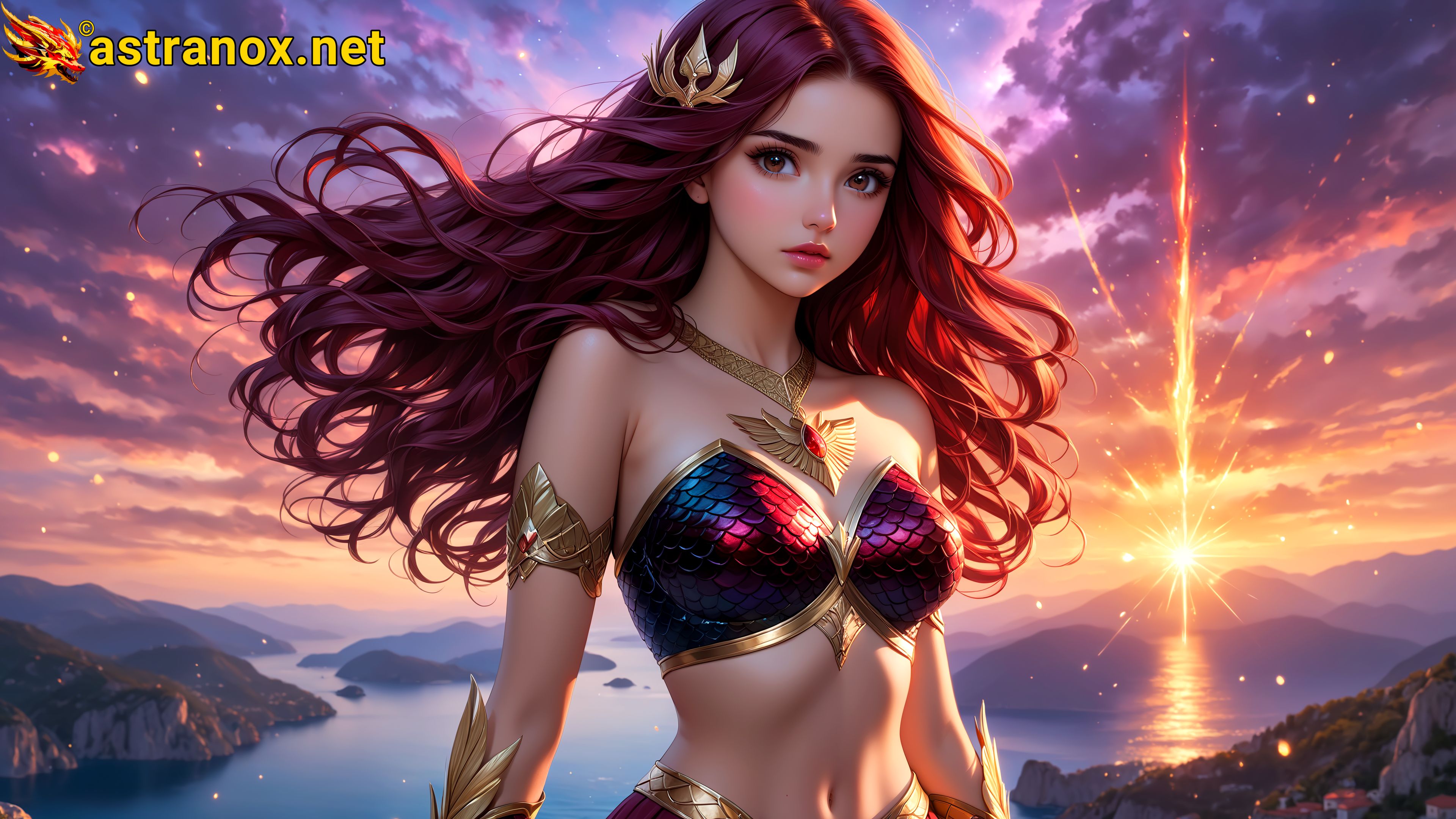 Amazing Young Female at - Download Free 4K Wallpaper Fantasy wallpaper with Eyes and Hair.