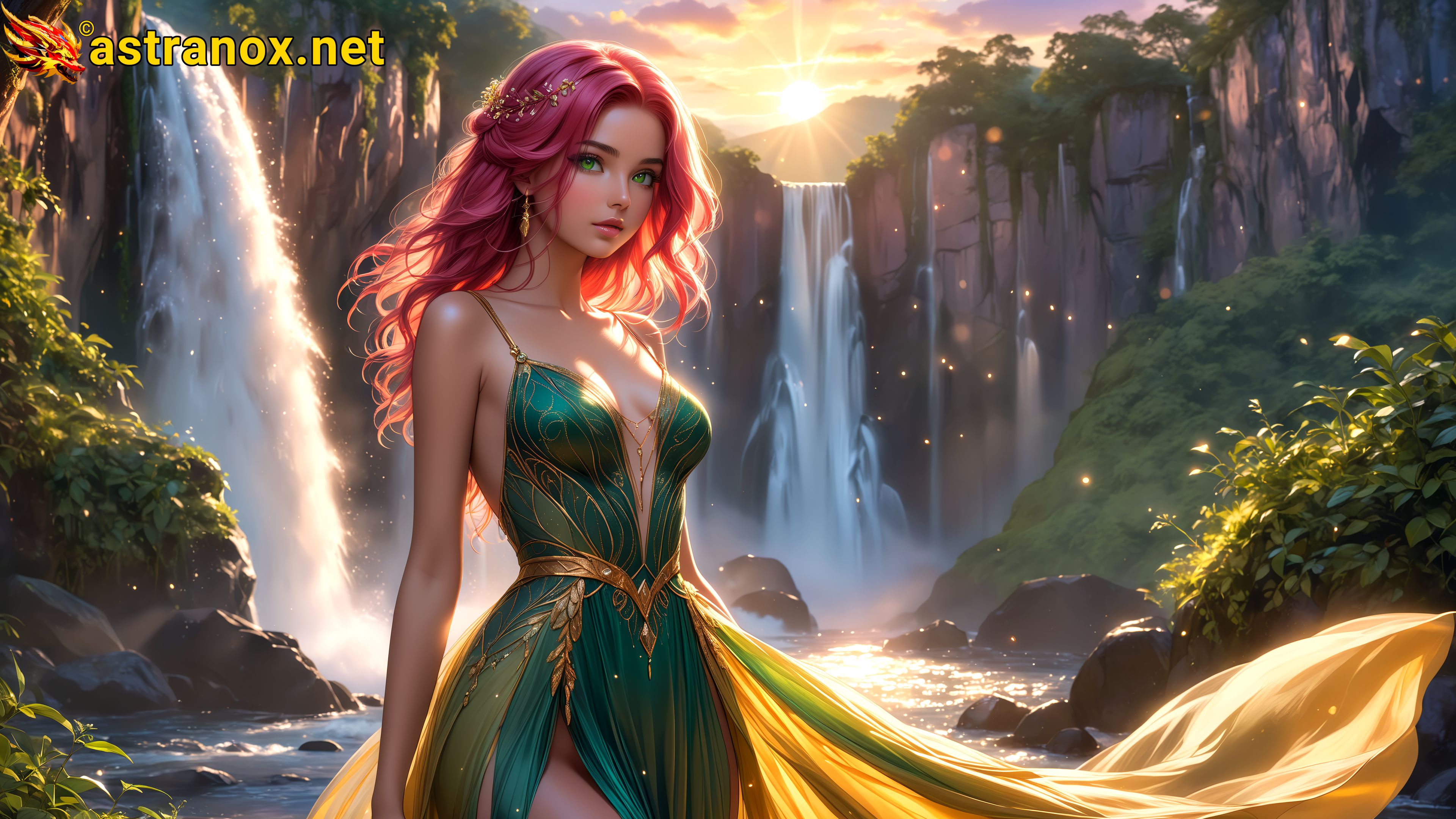 Amazing Young Female at - Download Free 4K Wallpaper Fantasy wallpaper with Eyes and Hair.