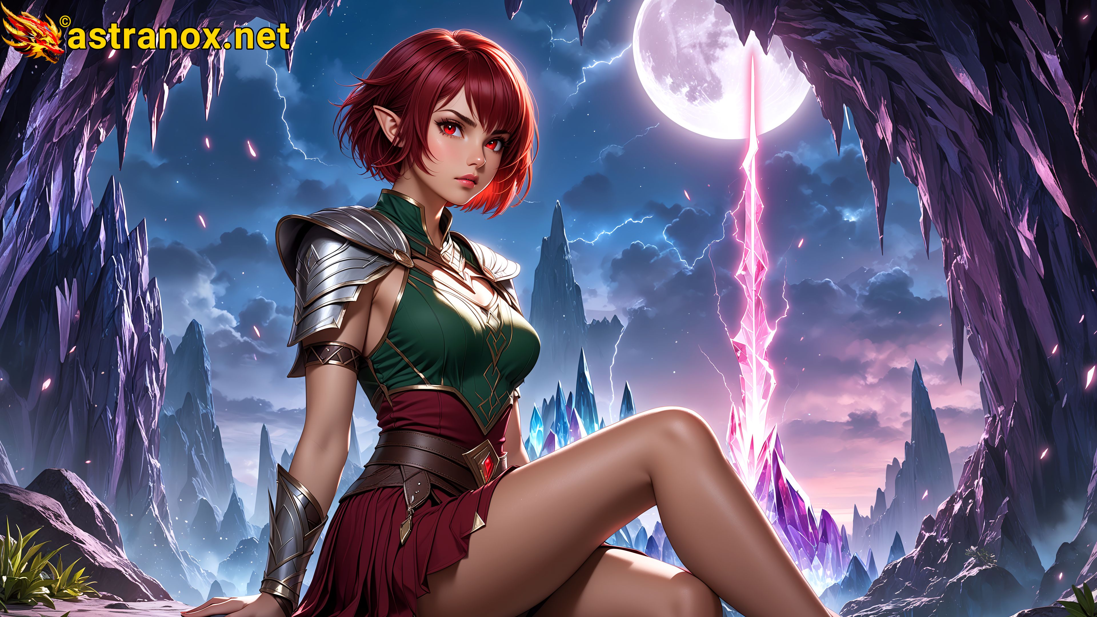 Amazing Young Female at - Download Free 4K Wallpaper Fantasy wallpaper with Eyes and Hair.