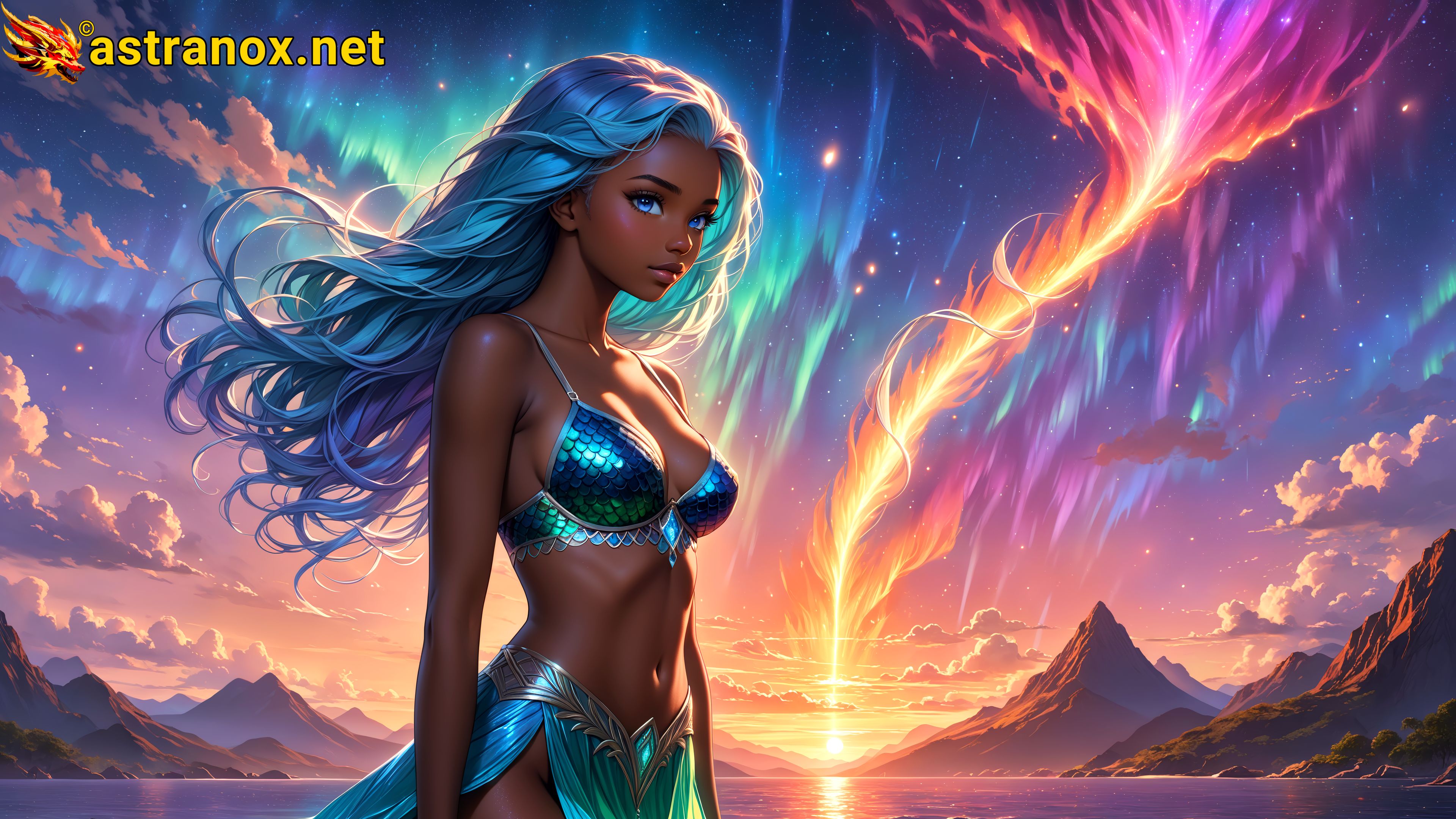 Amazing Young Female at - Download Free 4K Wallpaper Fantasy wallpaper with Eyes and Hair.