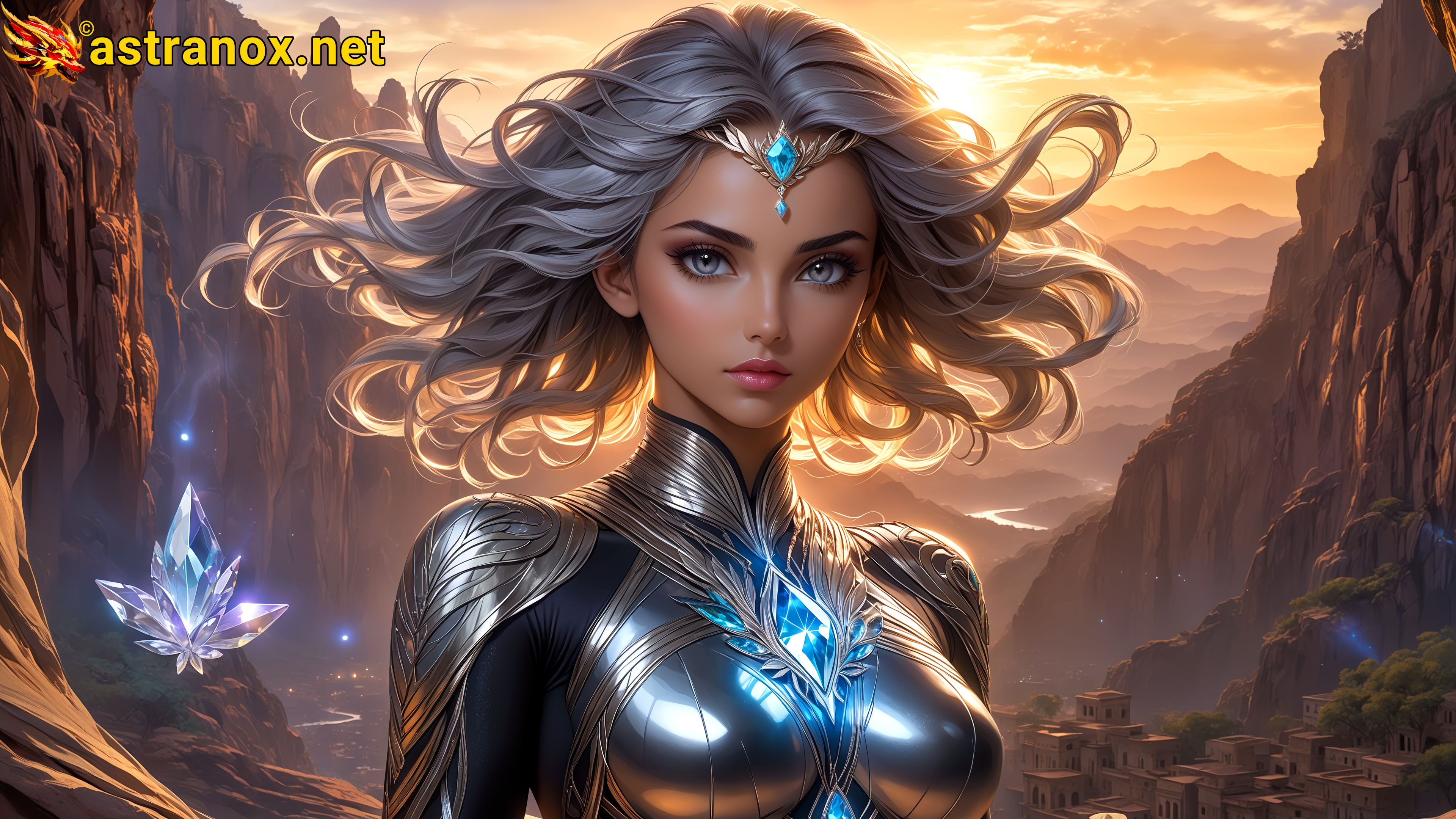 Amazing Young Female at - Download Free 4K Wallpaper Fantasy wallpaper with Eyes and Hair.