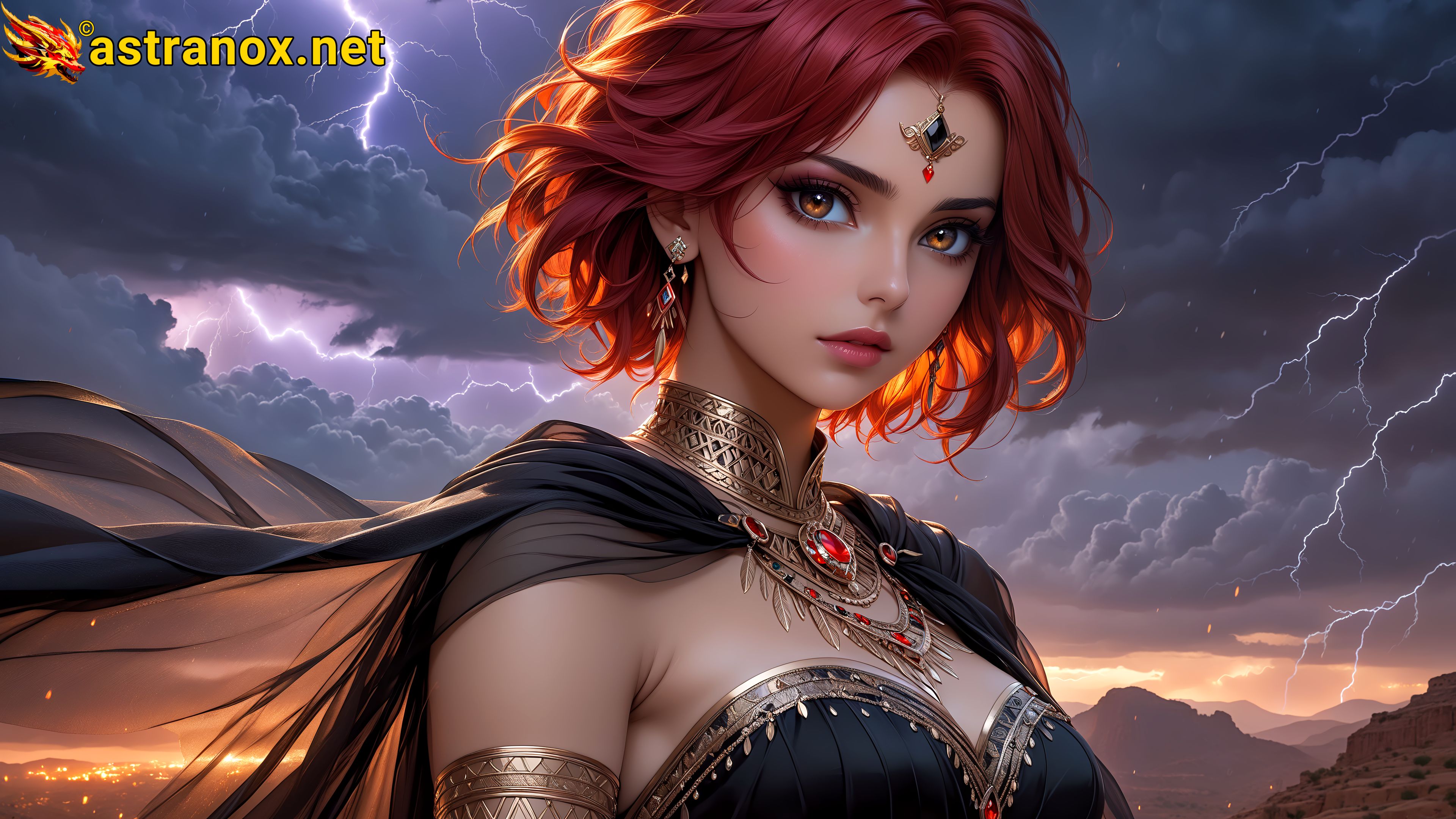Amazing Young Female at - Download Free 4K Wallpaper Fantasy wallpaper with Eyes and Hair.