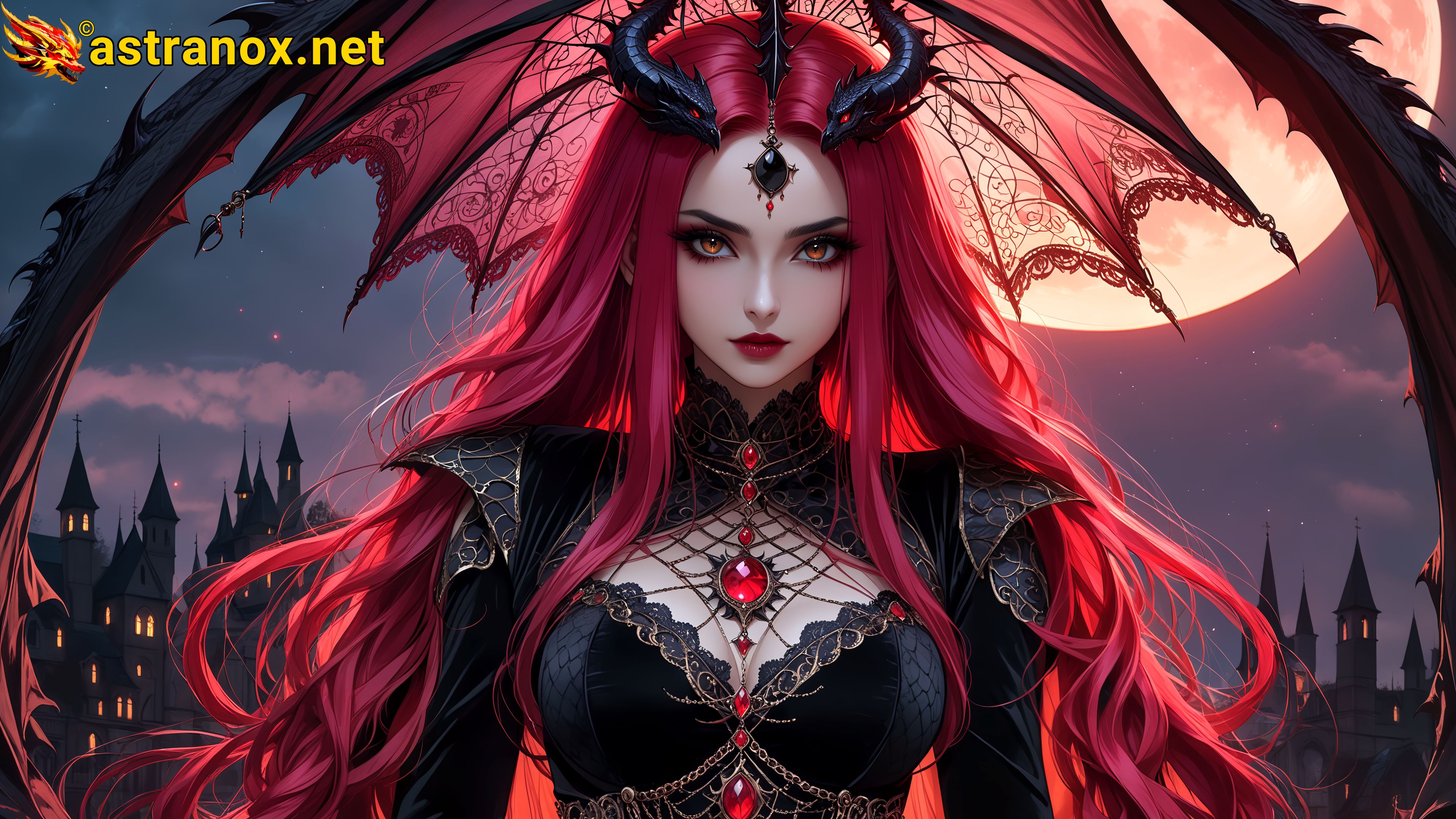 Amazing Young Female at - Download Free 4K Wallpaper Fantasy wallpaper with Eyes and Hair.