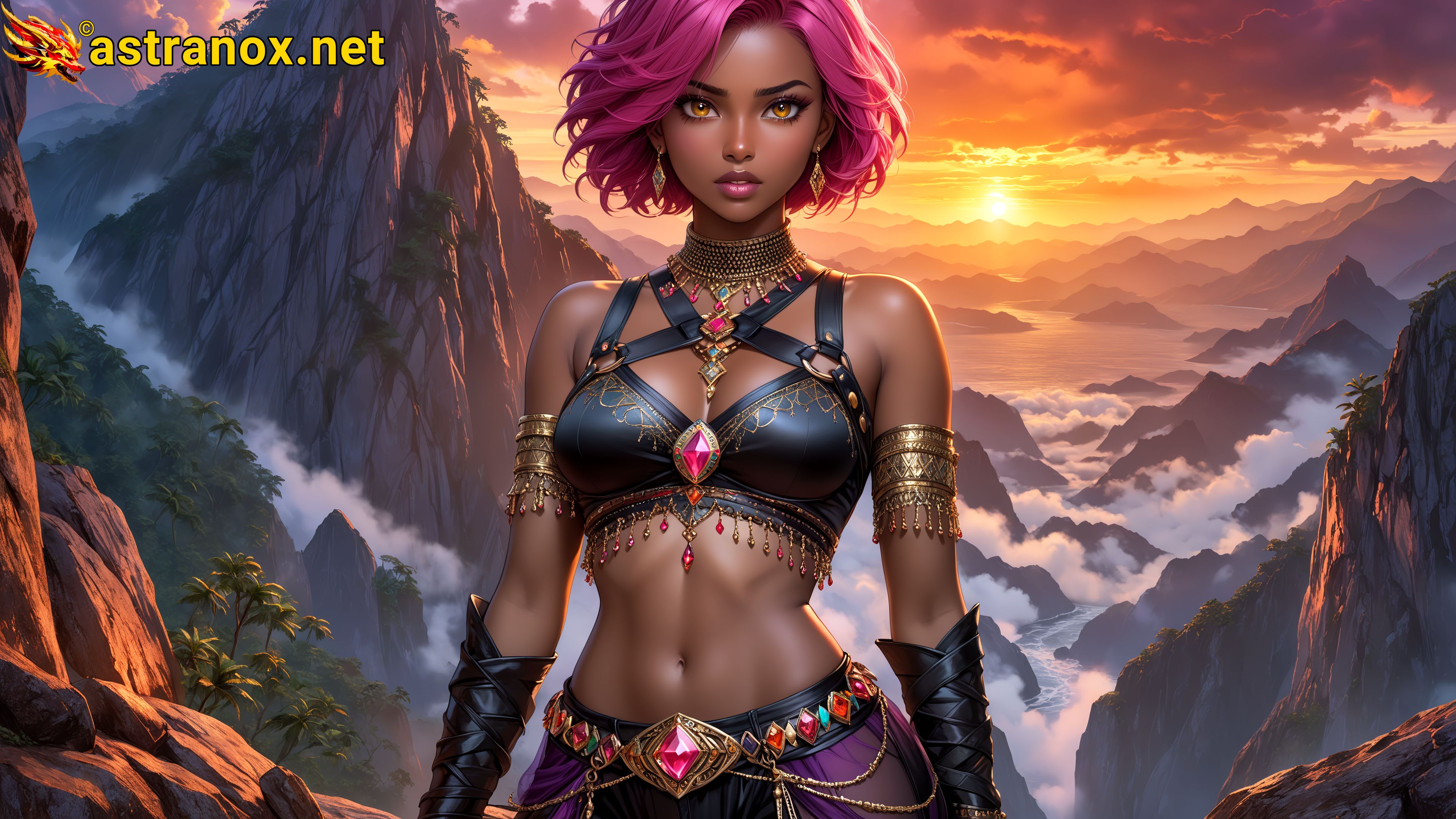 Amazing Young Female at - Download Free 4K Wallpaper Fantasy wallpaper with Eyes and Hair.