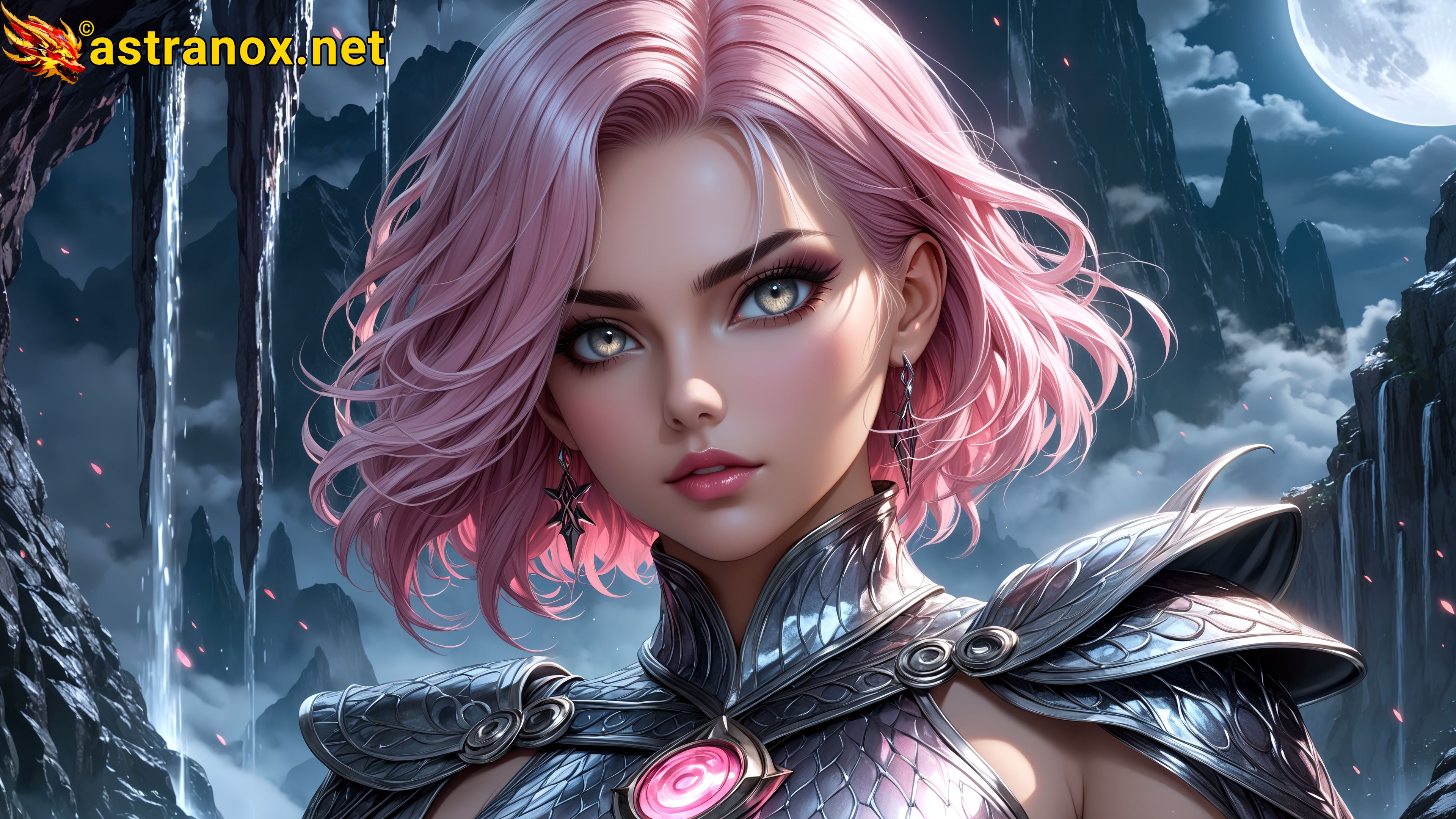 Amazing Young Female at - Download Free 4K Wallpaper Fantasy wallpaper with Eyes and Hair.