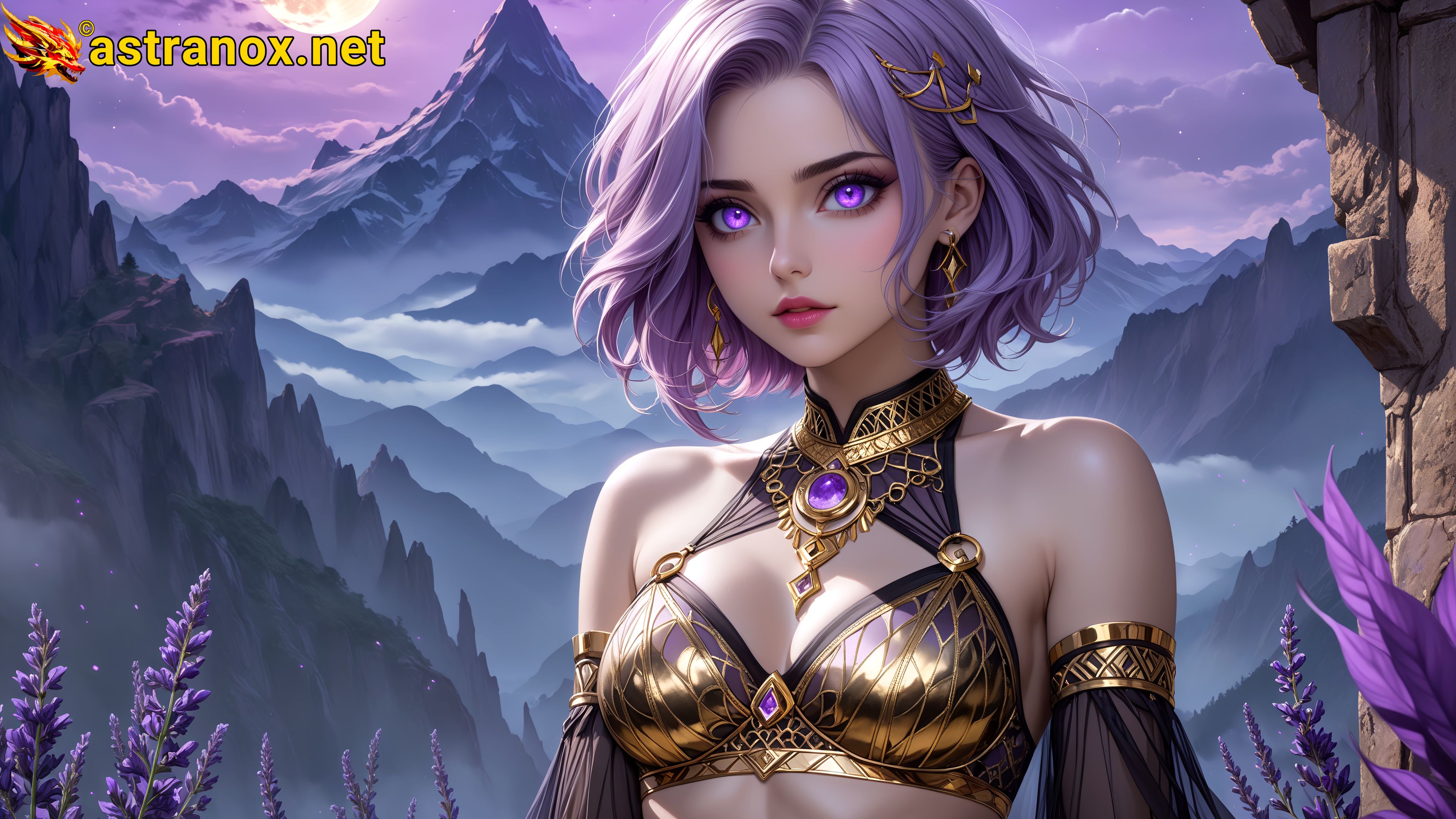 Amazing Young Female at - Download Free 4K Wallpaper Fantasy wallpaper with Eyes and Hair.
