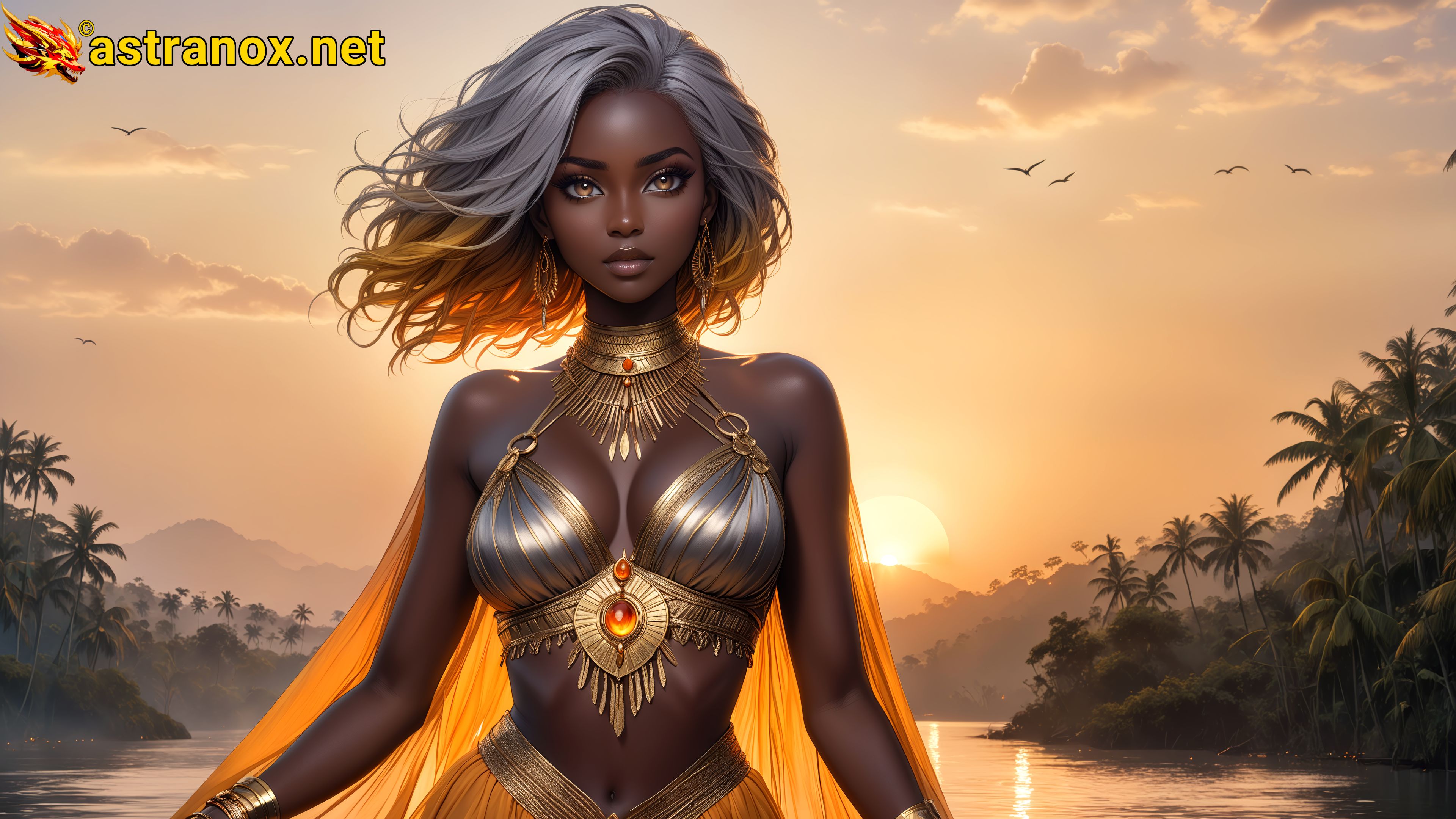 Amazing Young Female at - Download Free 4K Wallpaper Fantasy wallpaper with Eyes and Hair.