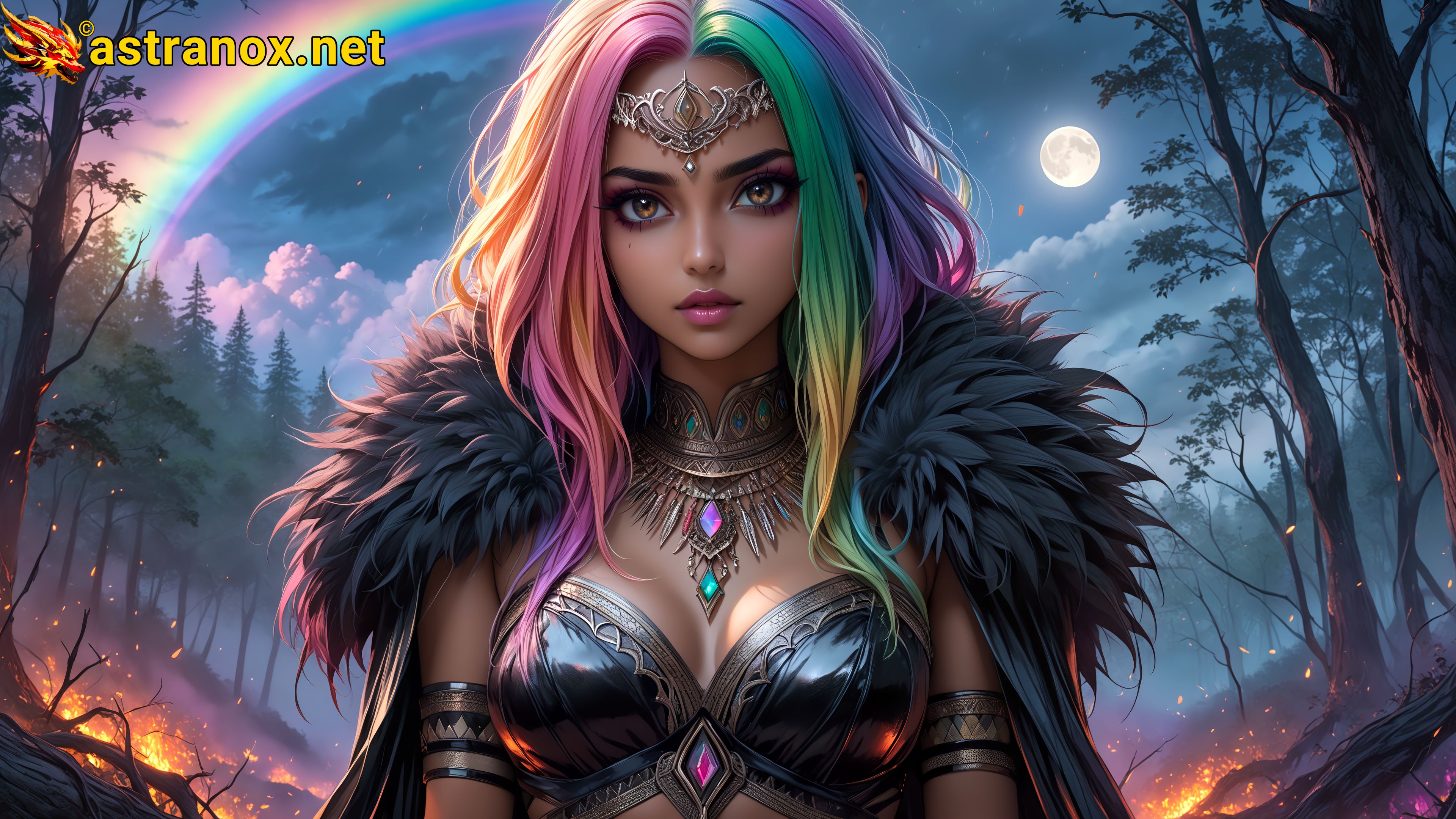 Amazing Young Female at - Download Free 4K Wallpaper Fantasy wallpaper with Eyes and Hair.