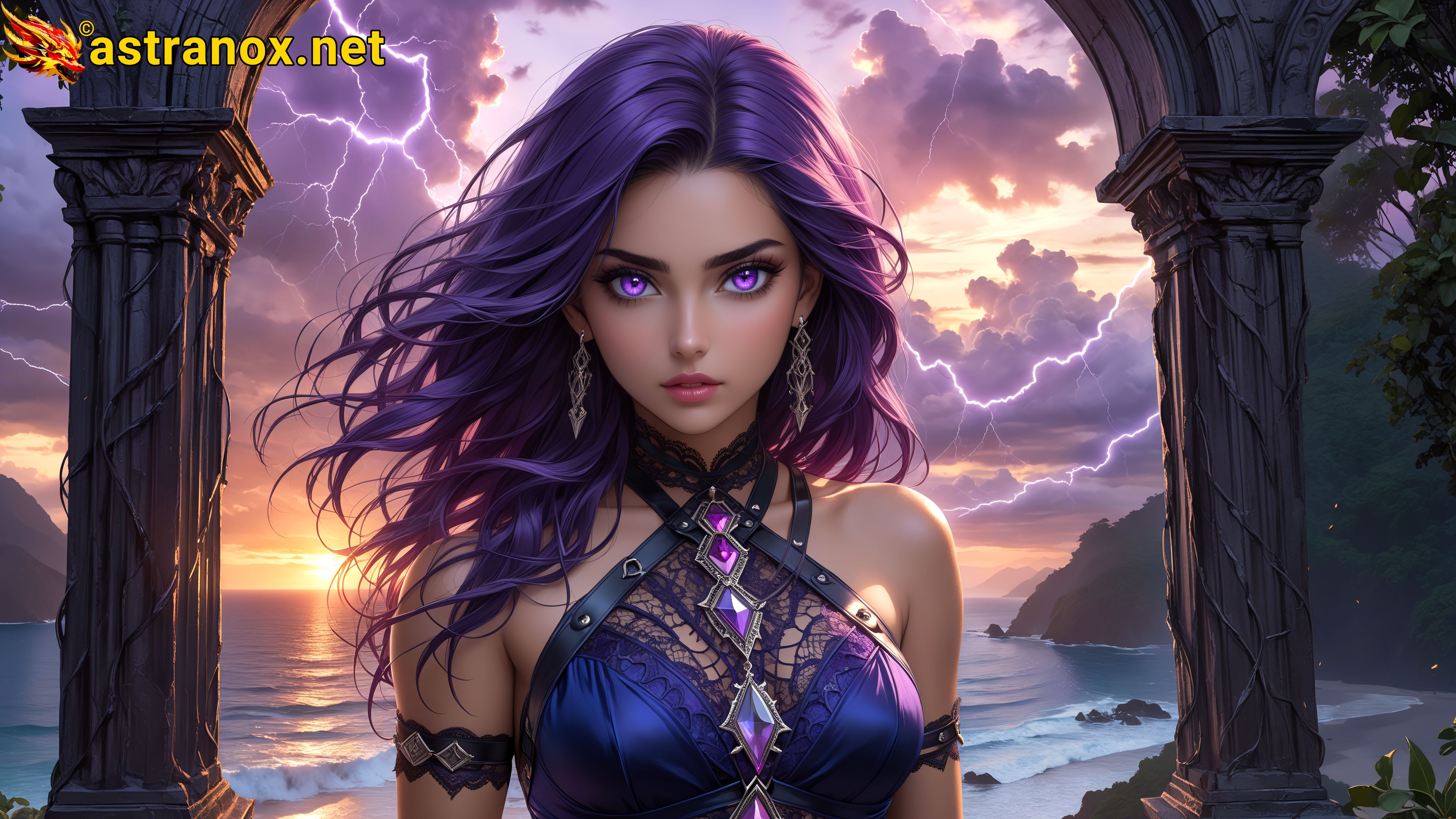 Amazing Young Female at - Download Free 4K Wallpaper Fantasy wallpaper with Eyes and Hair.