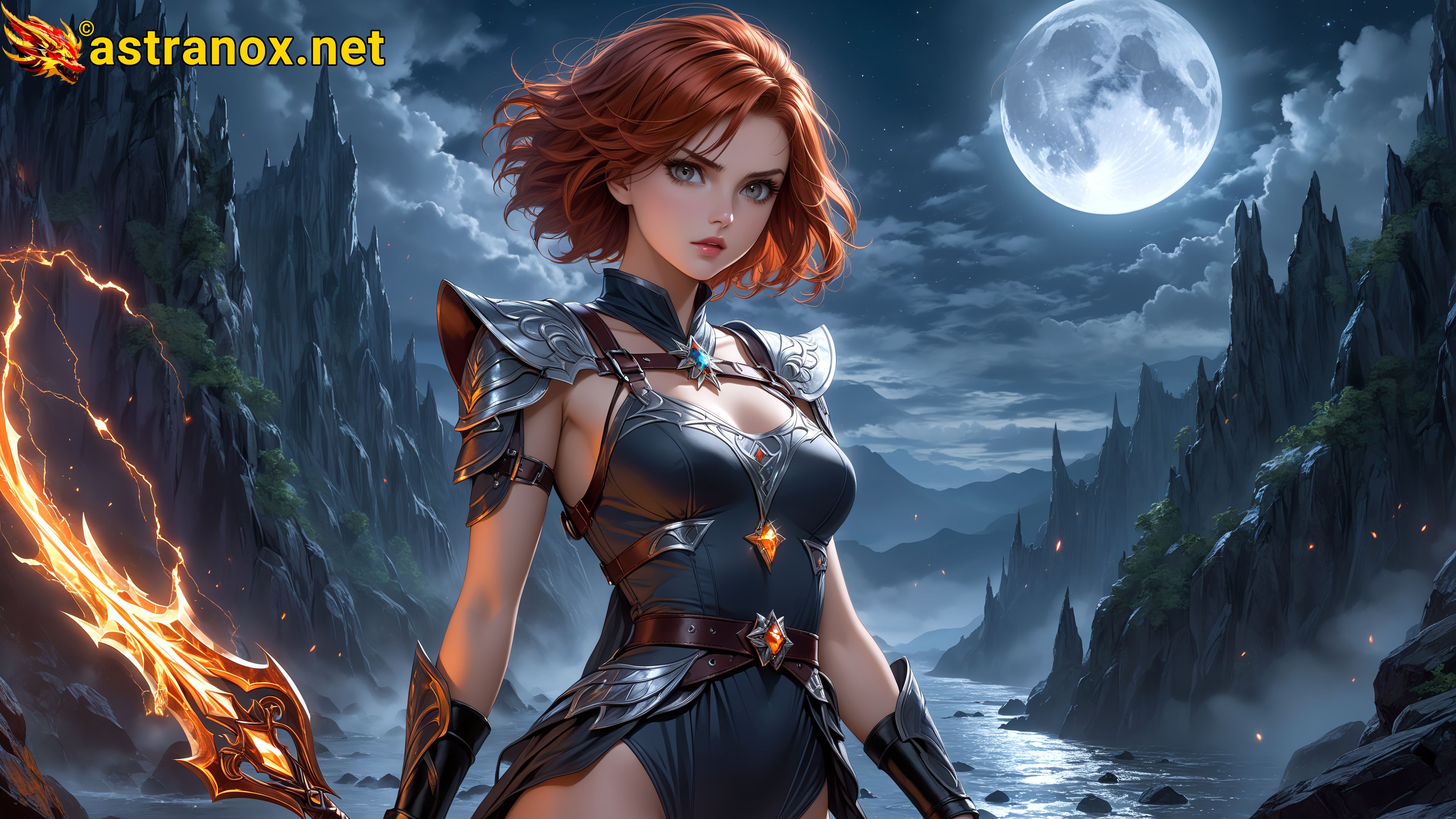 Amazing Young Female at - Download Free 4K Wallpaper Fantasy wallpaper with Eyes and Hair.