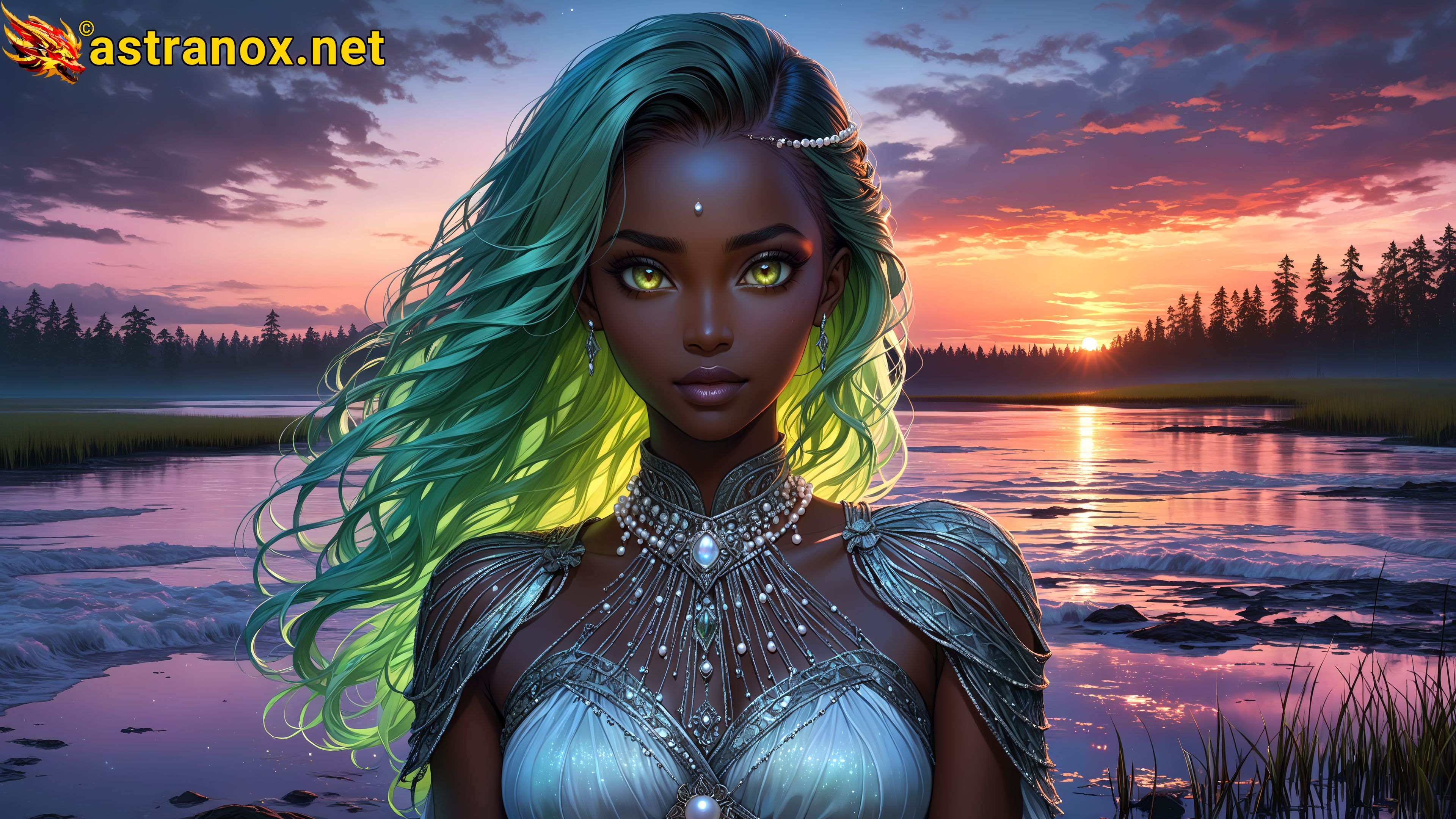 Amazing Young Female at - Download Free 4K Wallpaper Fantasy wallpaper with Eyes and Hair.