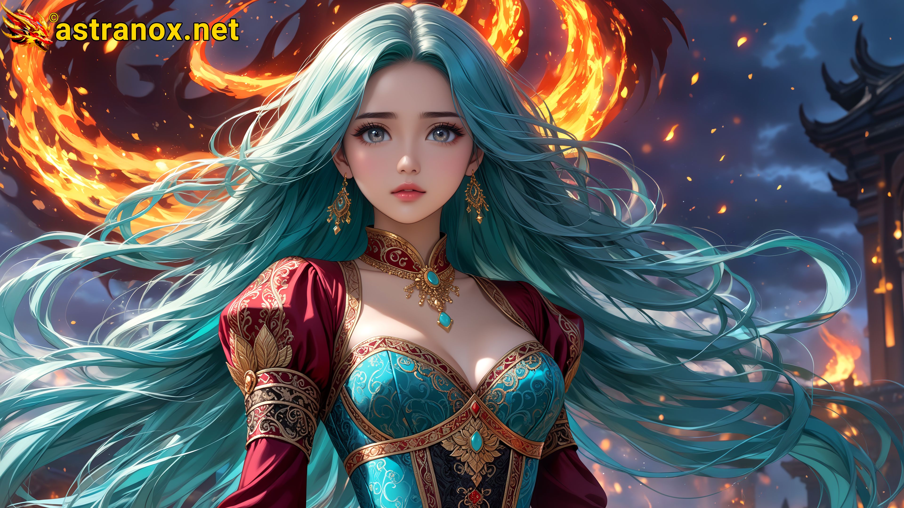 Amazing Young Female at - Download Free 4K Wallpaper Fantasy wallpaper with Eyes and Hair.