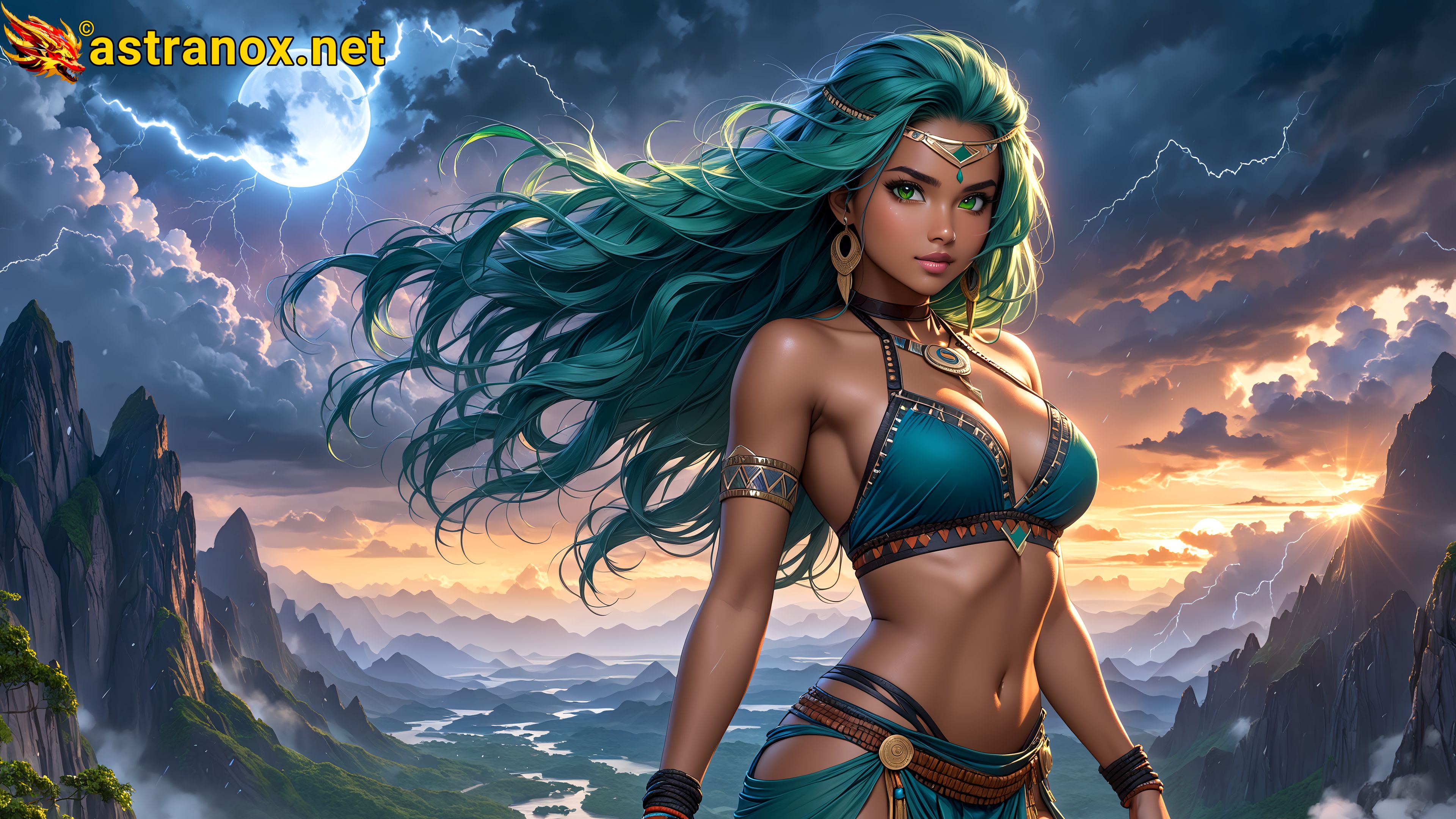 Amazing Young Female at - Download Free 4K Wallpaper Fantasy wallpaper with Eyes and Hair.