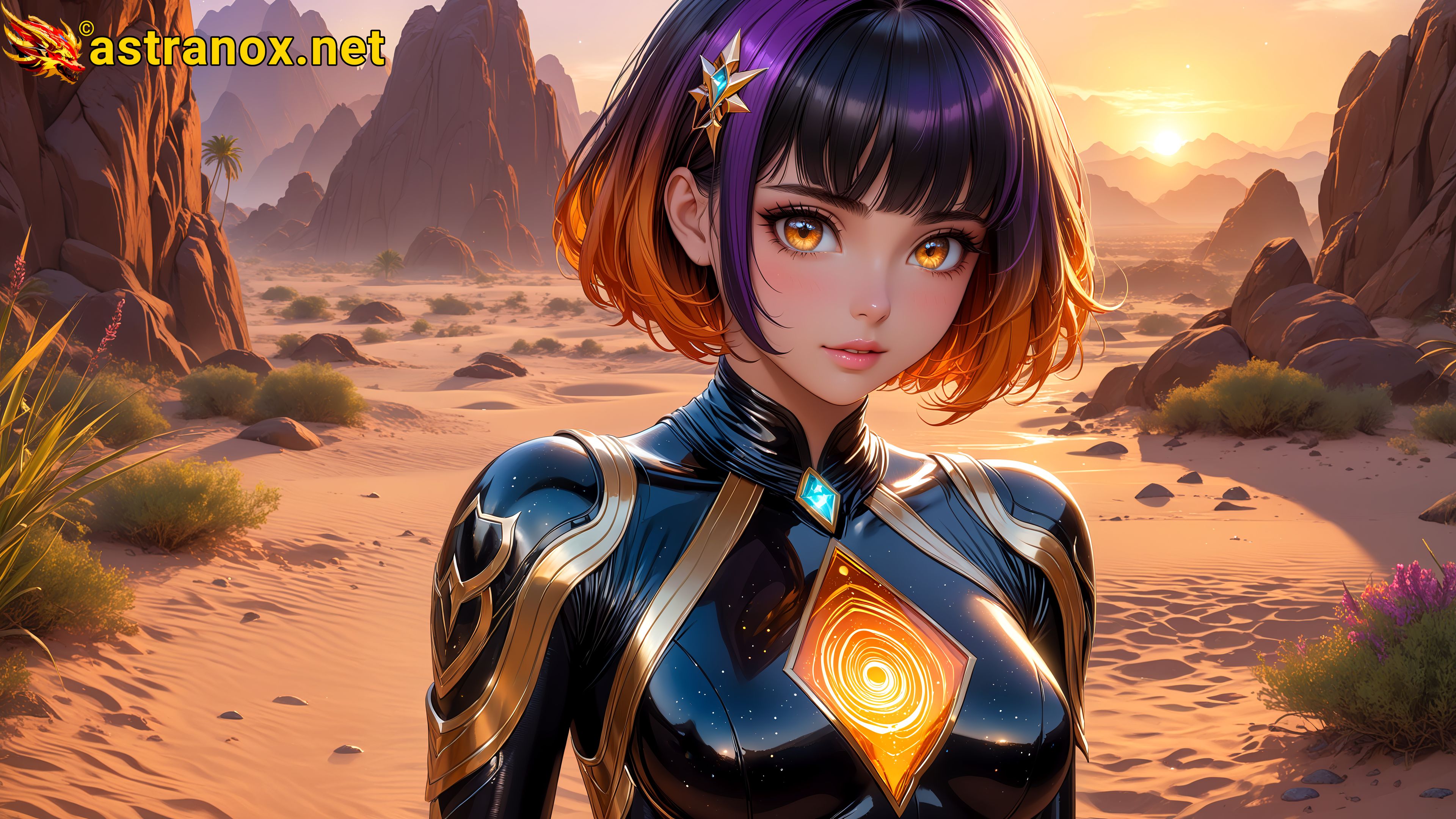Amazing Young Female at - Download Free 4K Wallpaper Fantasy wallpaper with Eyes and Hair.