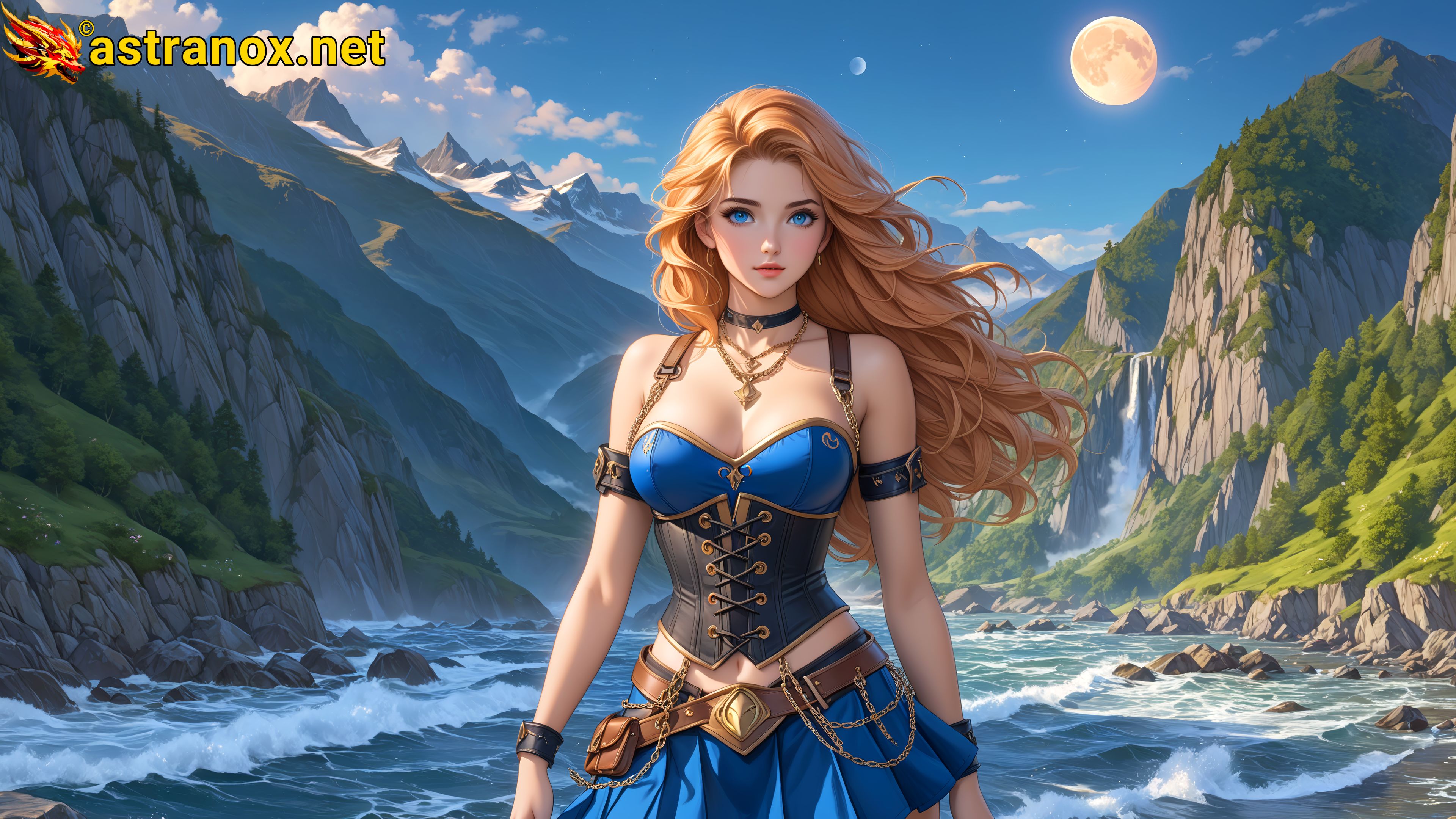 Amazing Young Female at - Download Free 4K Wallpaper Fantasy wallpaper with Eyes and Hair.