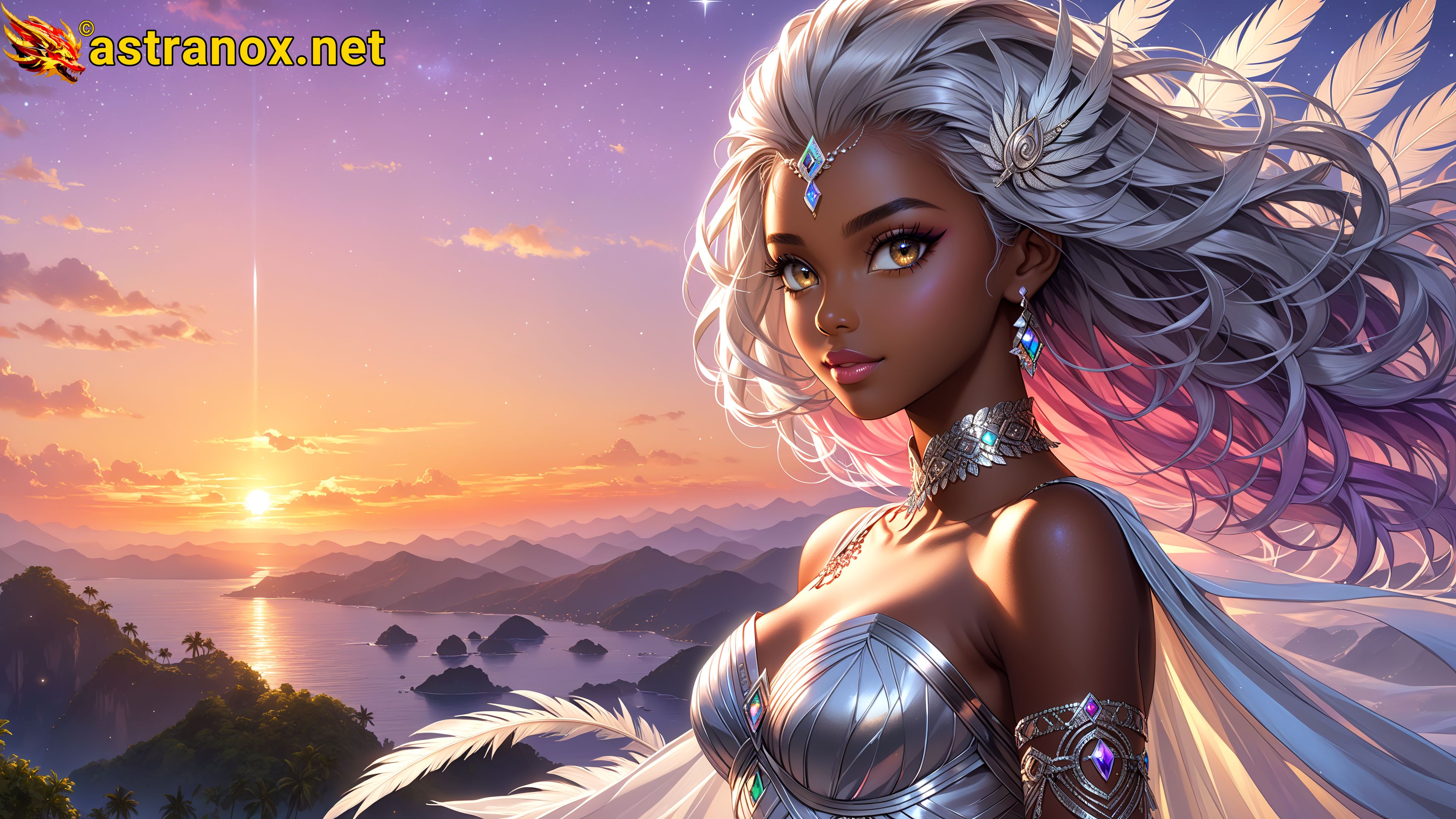 Amazing Young Female at - Download Free 4K Wallpaper Fantasy wallpaper with Eyes and Hair.