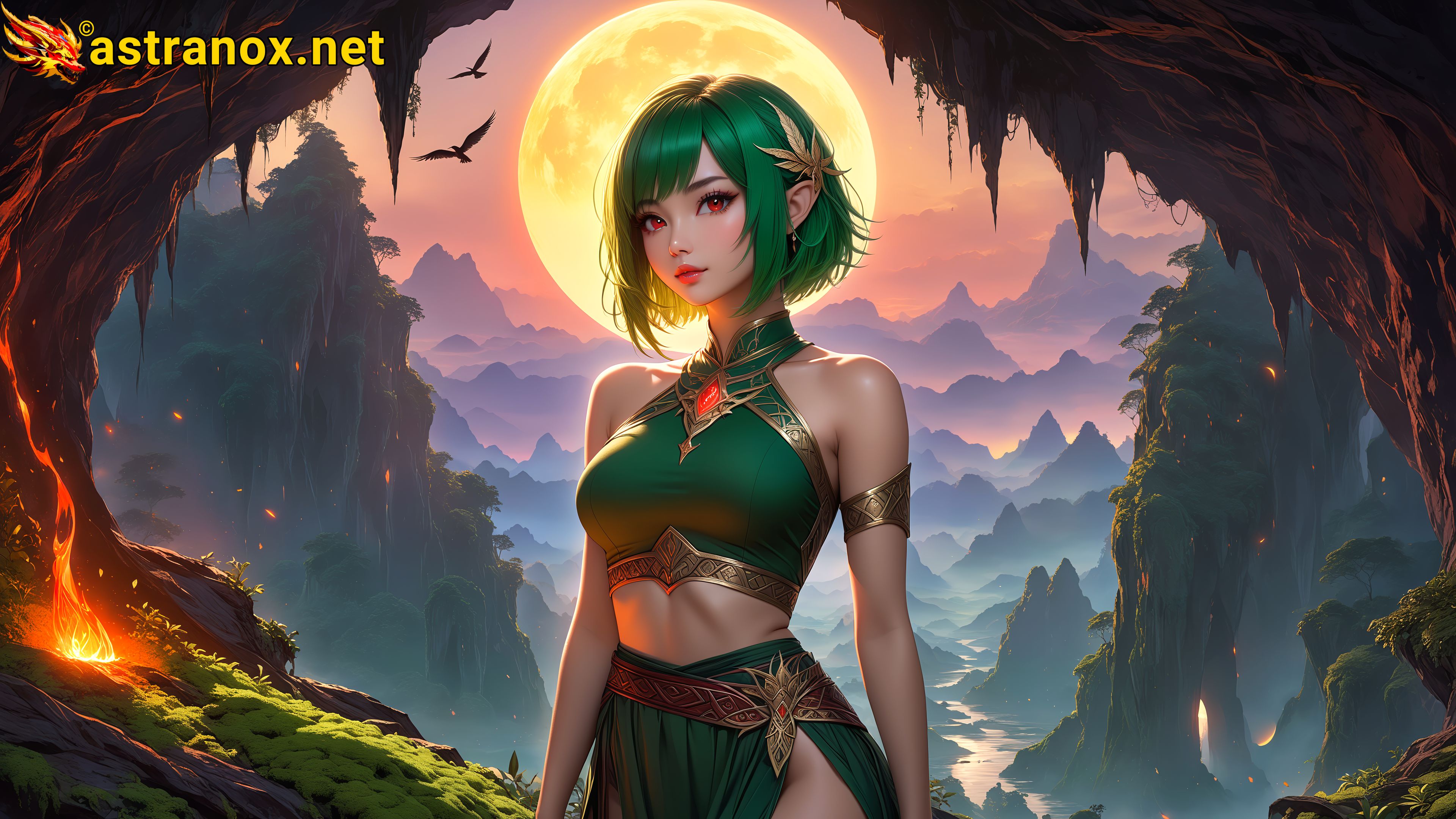Amazing Young Female at - Download Free 4K Wallpaper Fantasy wallpaper with Eyes and Hair.
