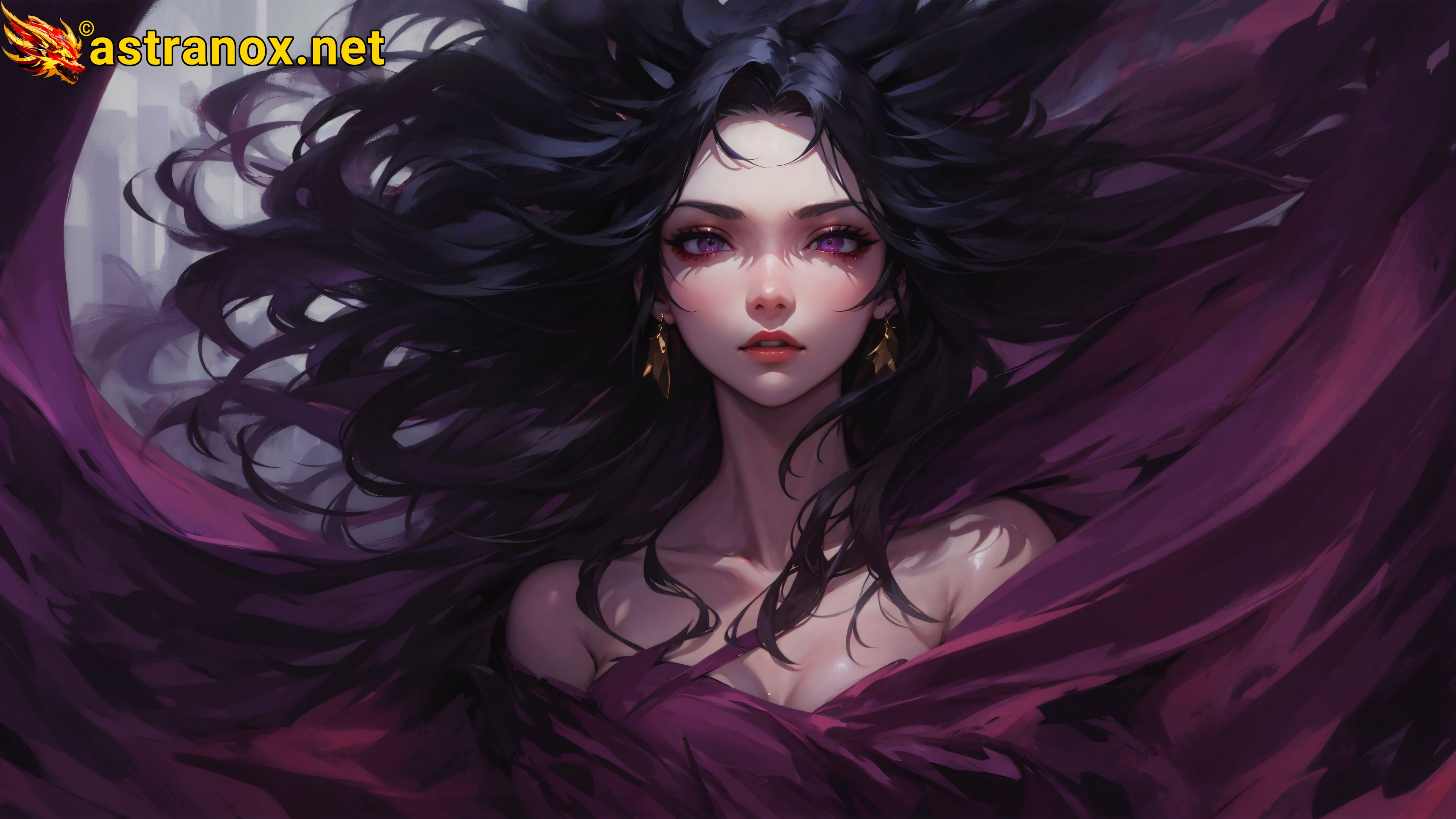 Amazing Young Female at - Download Free 4K Wallpaper Fantasy wallpaper with Eyes and Hair.