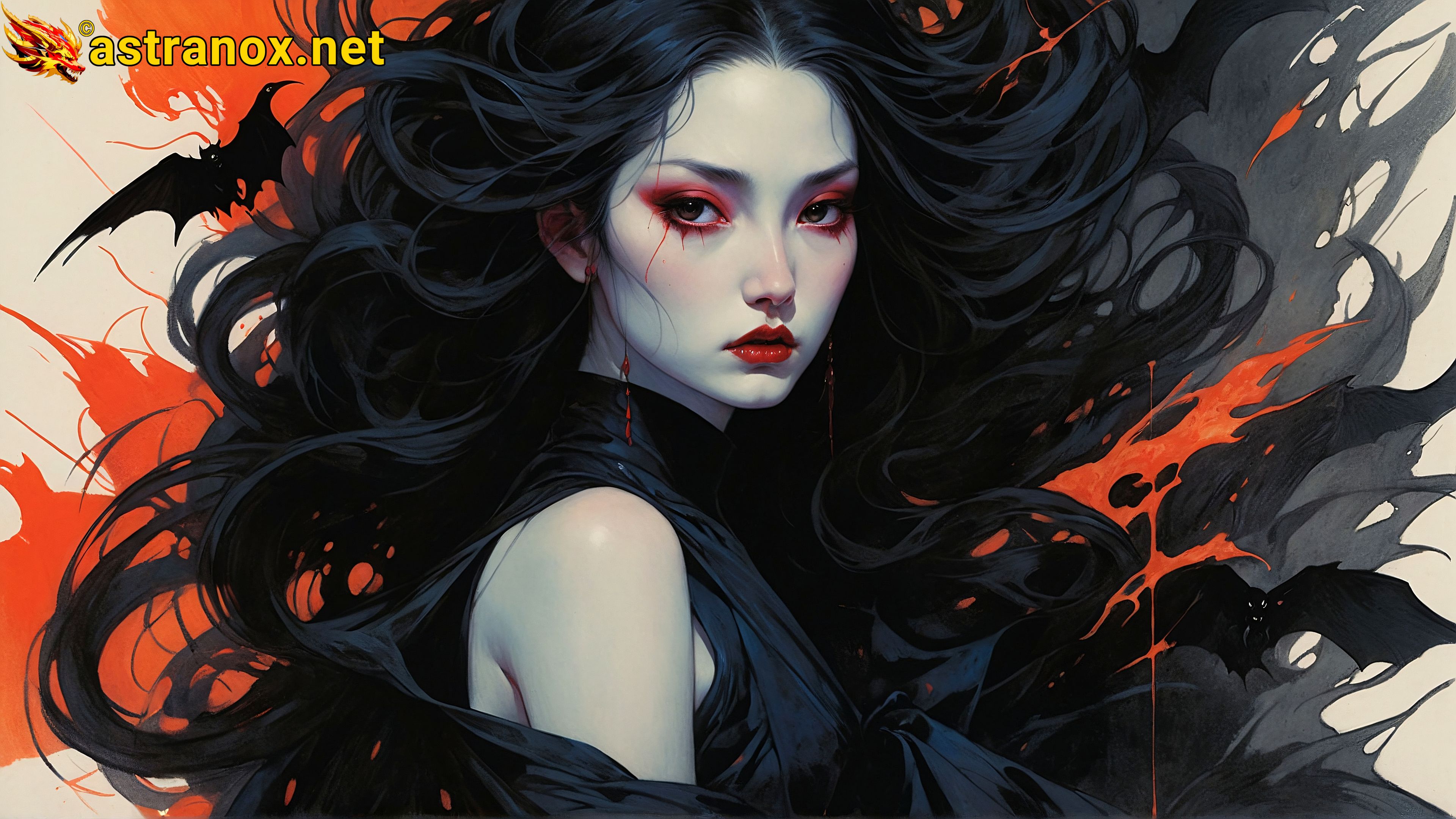Amazing Young Female at - Download Free 4K Wallpaper Fantasy wallpaper with Eyes and Hair.