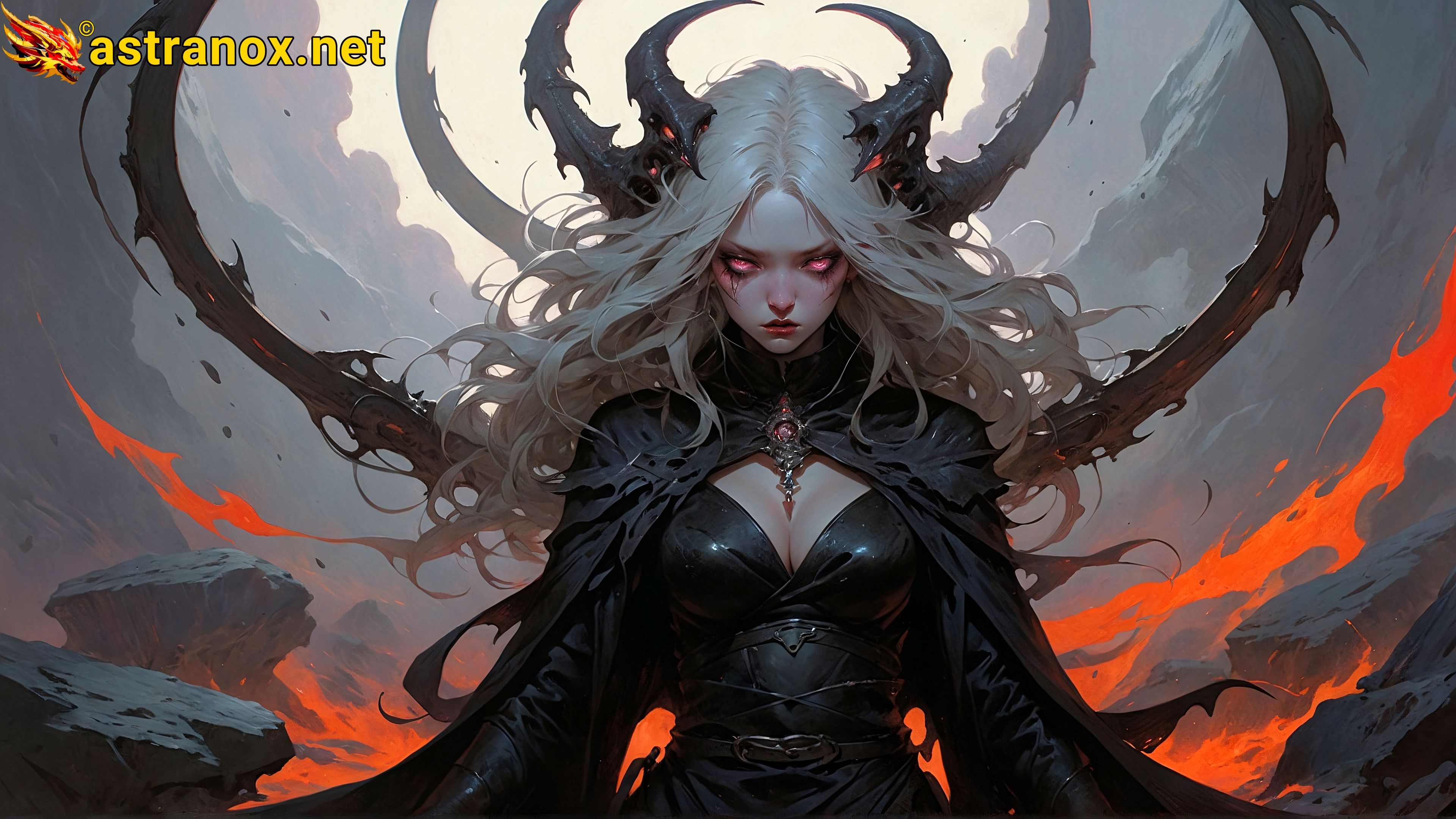 Amazing Young Female at - Download Free 4K Wallpaper Fantasy wallpaper with Eyes and Hair.