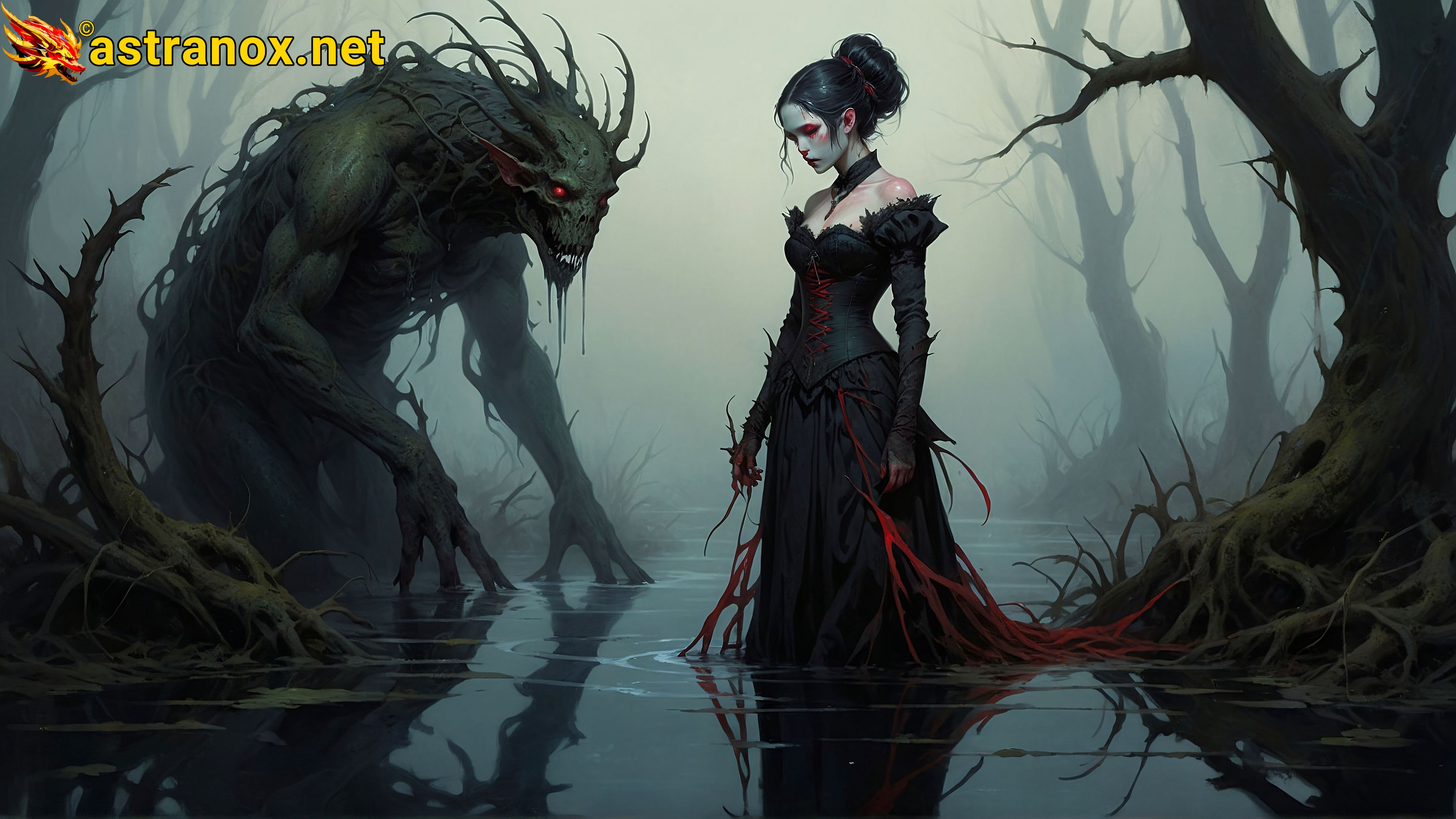 Amazing Young Female at - Download Free 4K Wallpaper Fantasy wallpaper with Eyes and Hair.
