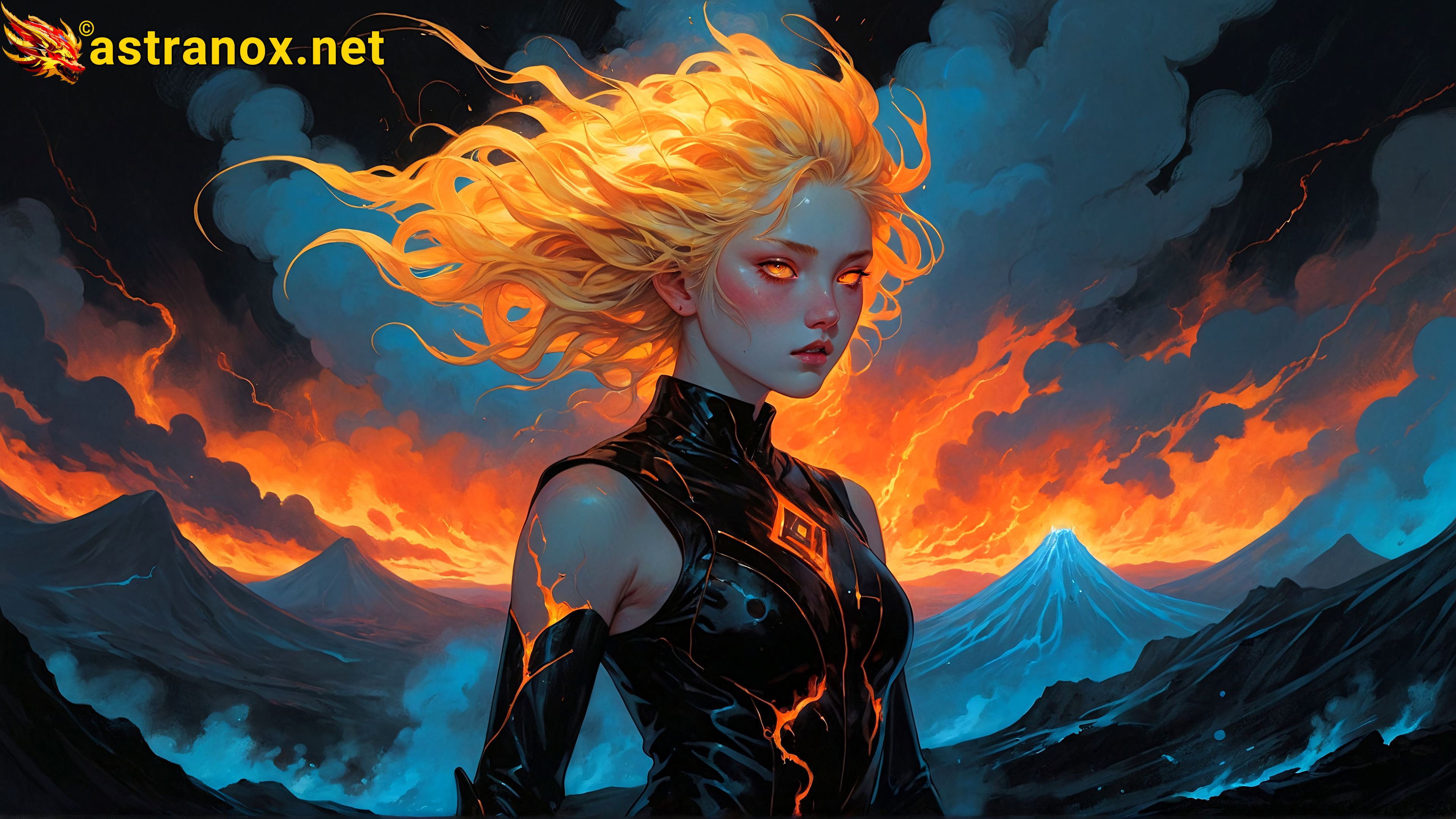Amazing Young Female at - Download Free 4K Wallpaper Fantasy wallpaper with Eyes and Hair.