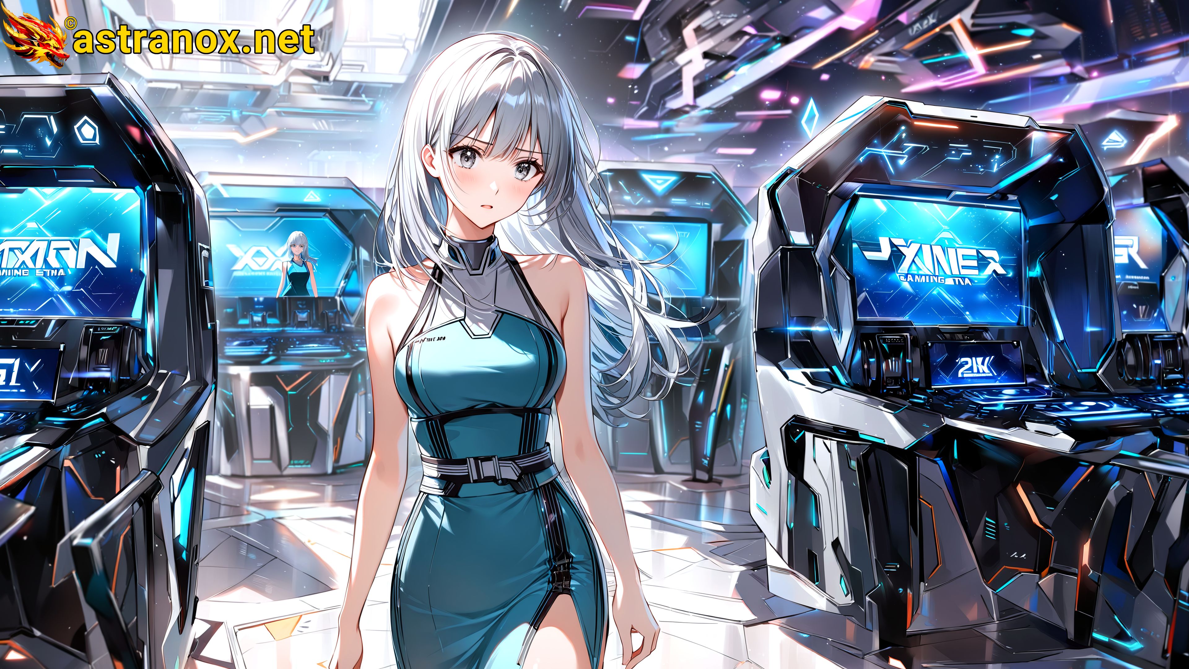 Amazing Young Female at - Download Free 4K Wallpaper Fantasy wallpaper with Eyes and Hair.