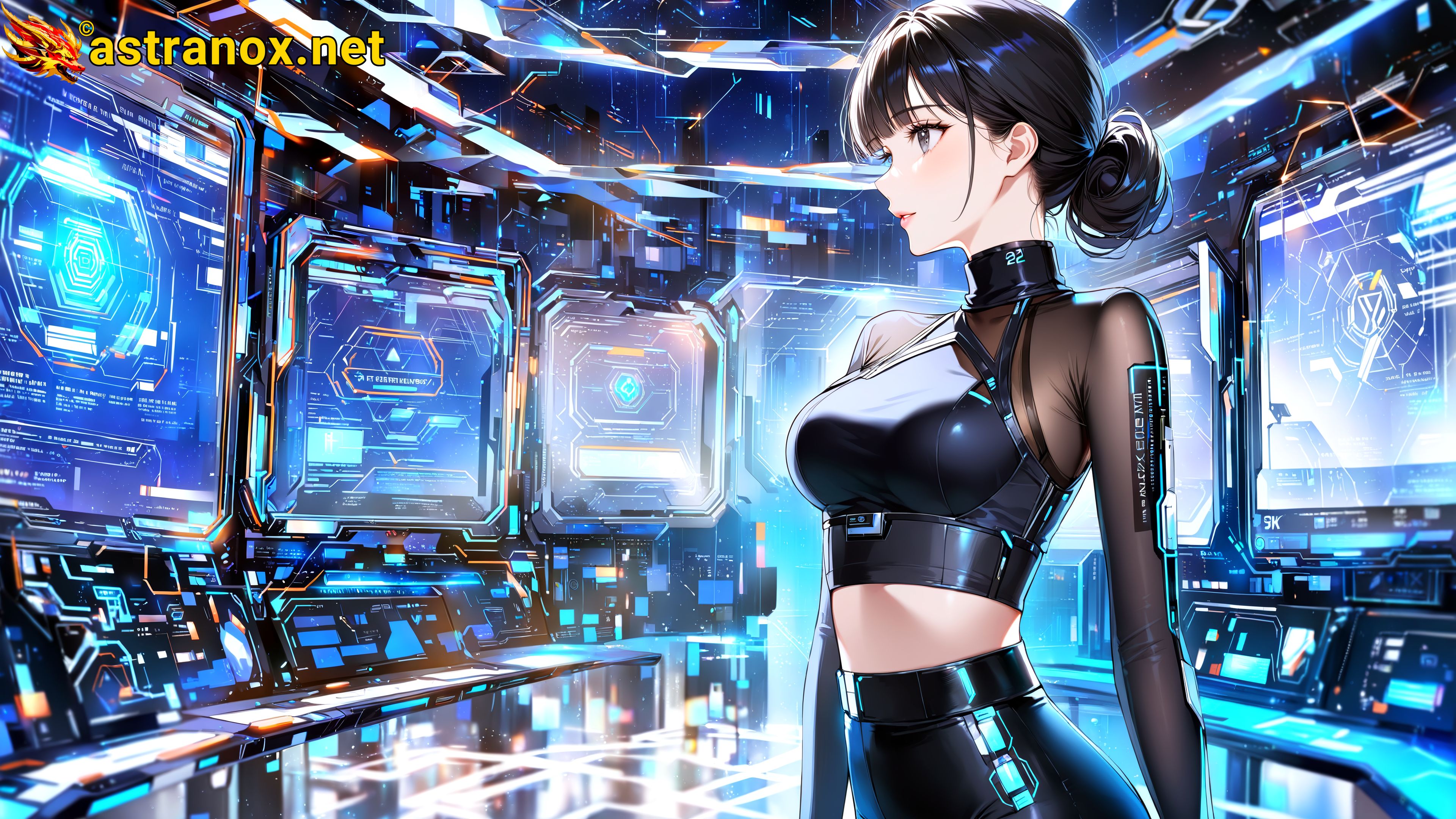 Amazing Young Female at - Download Free 4K Wallpaper Fantasy wallpaper with Eyes and Hair.