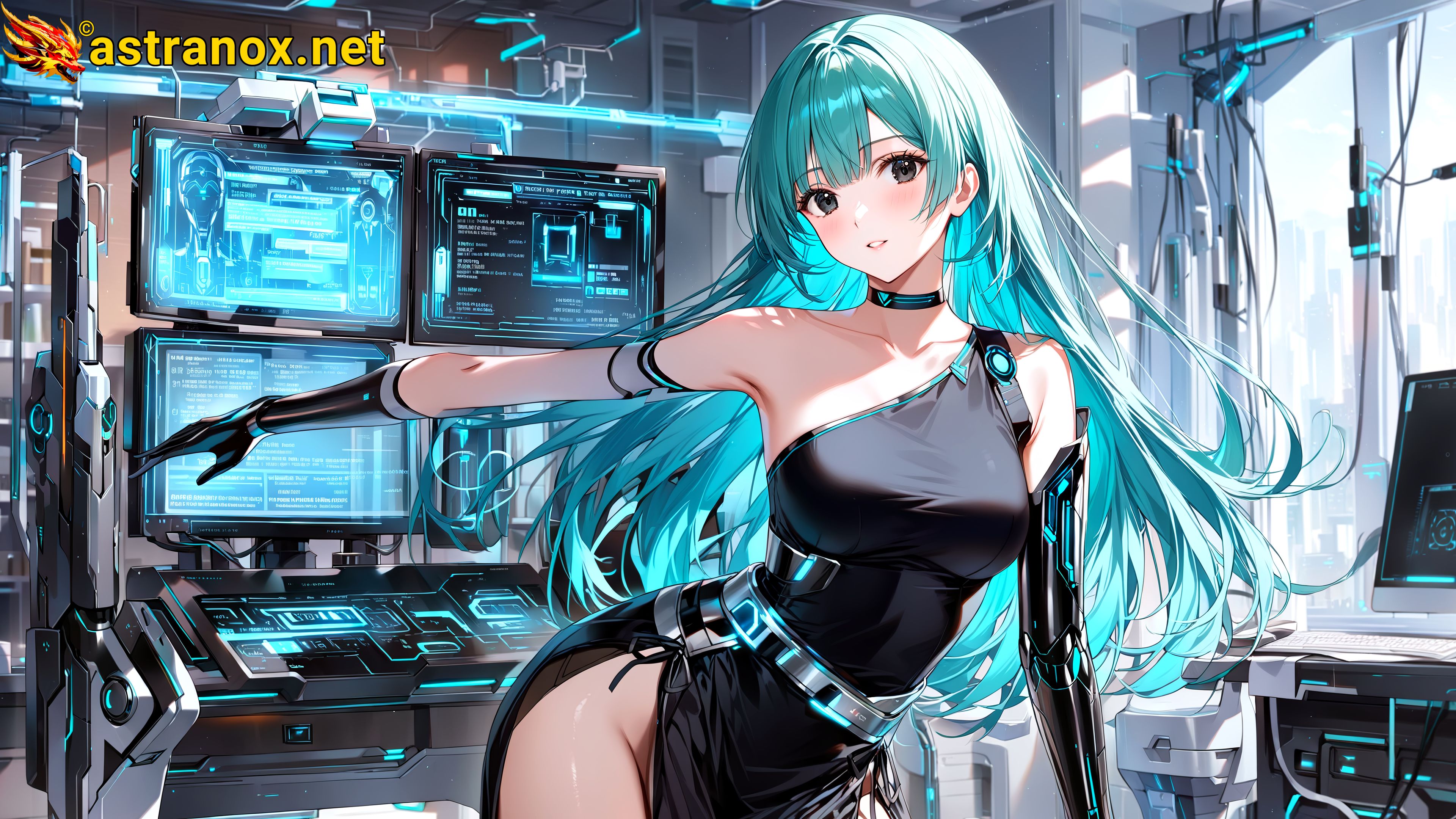 Amazing Young Female at - Download Free 4K Wallpaper Fantasy wallpaper with Eyes and Hair.