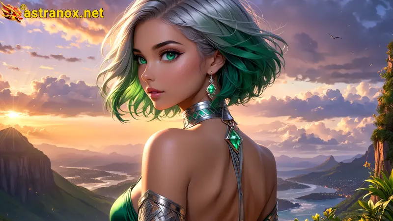 Amazing Young Female  at  - Download Free 4K Wallpaper Fantasy wallpaper with  Eyes and  Hair.